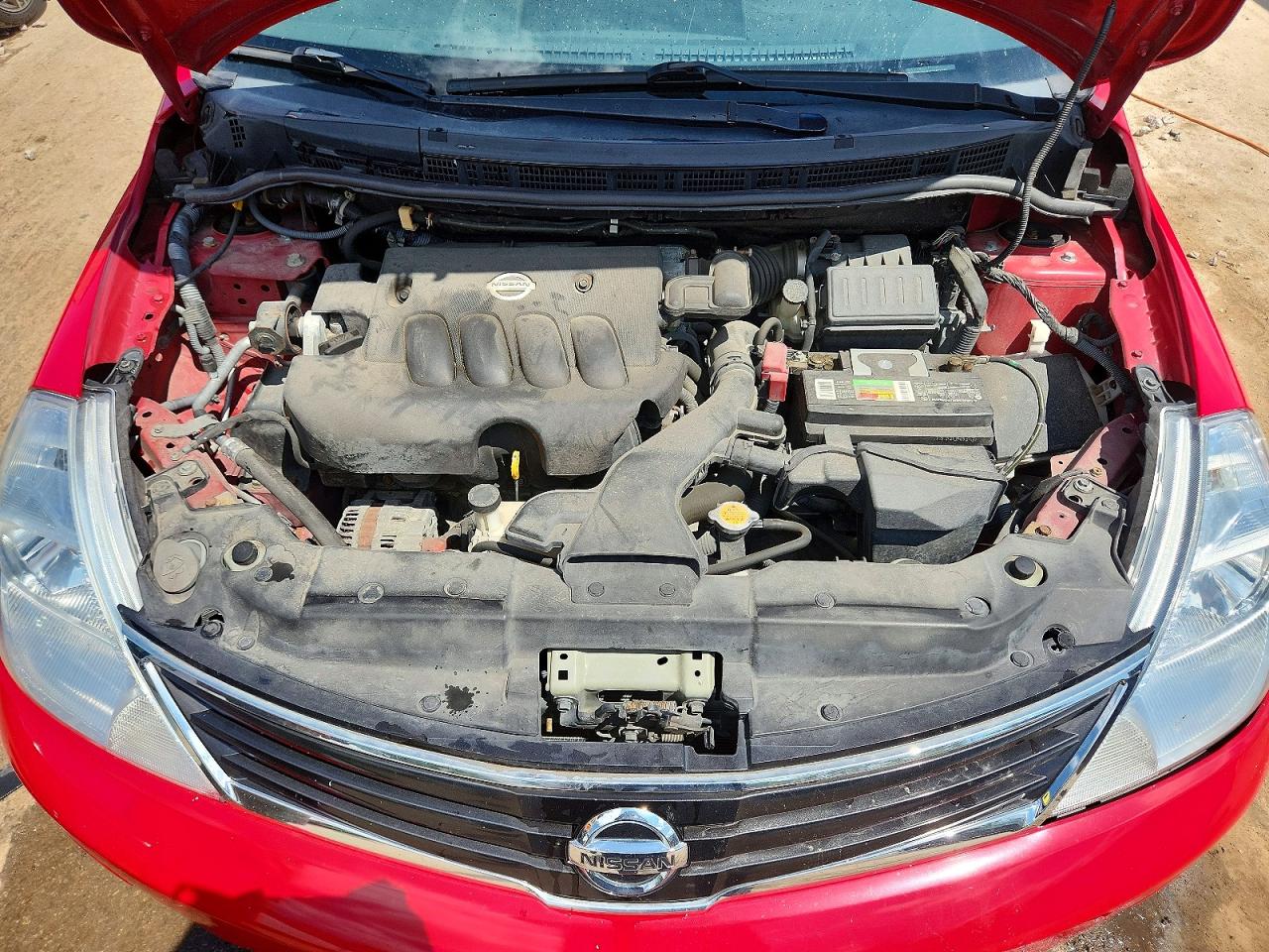 2010 Nissan Versa 1.8 S Red vin: 3N1BC1CP4AL445167