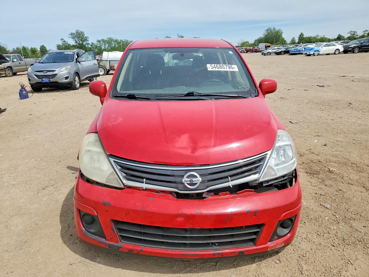 2012 Nissan Versa 1.8 S Red vin: 3N1BC1CP4CK203732