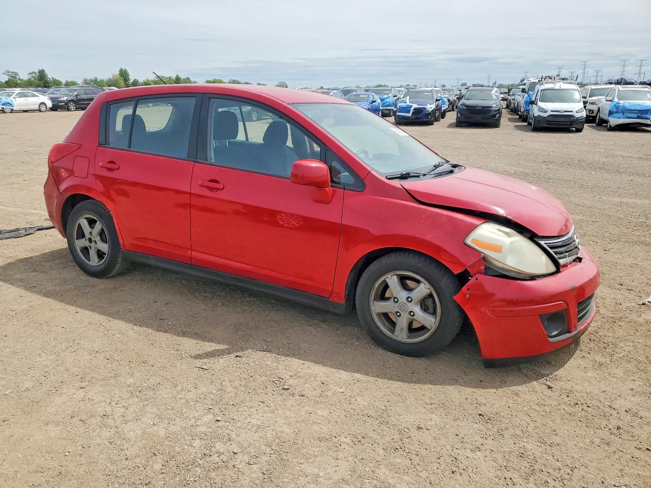 2012 Nissan Versa 1.8 S Red vin: 3N1BC1CP4CK203732