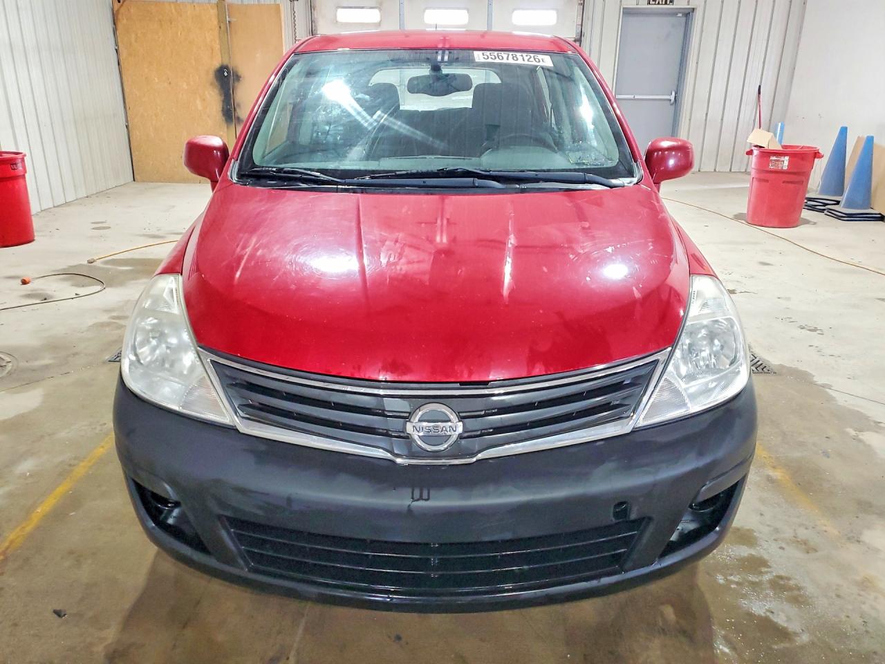2012 Nissan Versa 1.8 S Red vin: 3N1BC1CP4CK236472