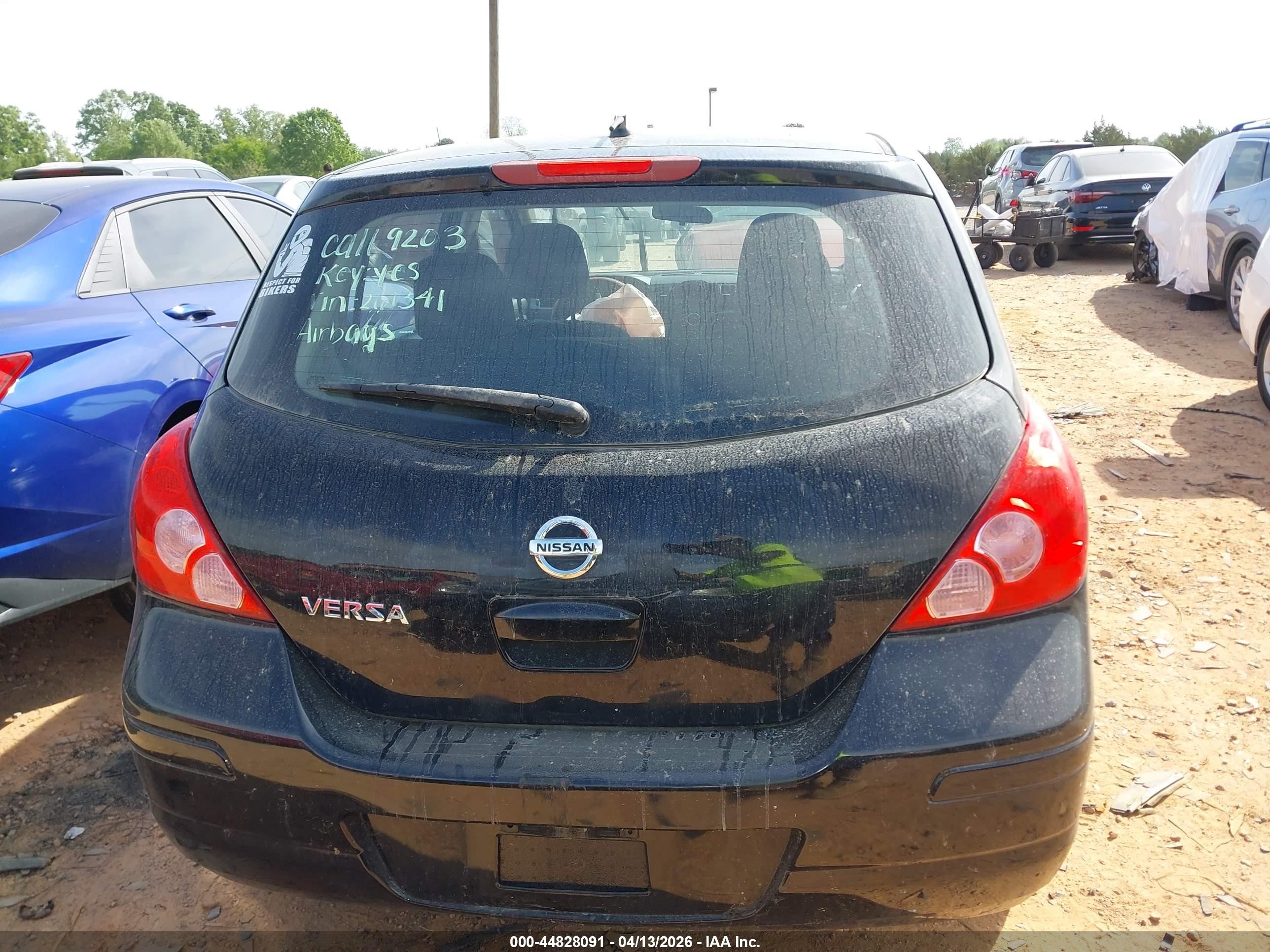 2012 Nissan Versa 1.8 S Black vin: 3N1BC1CP4CK261341