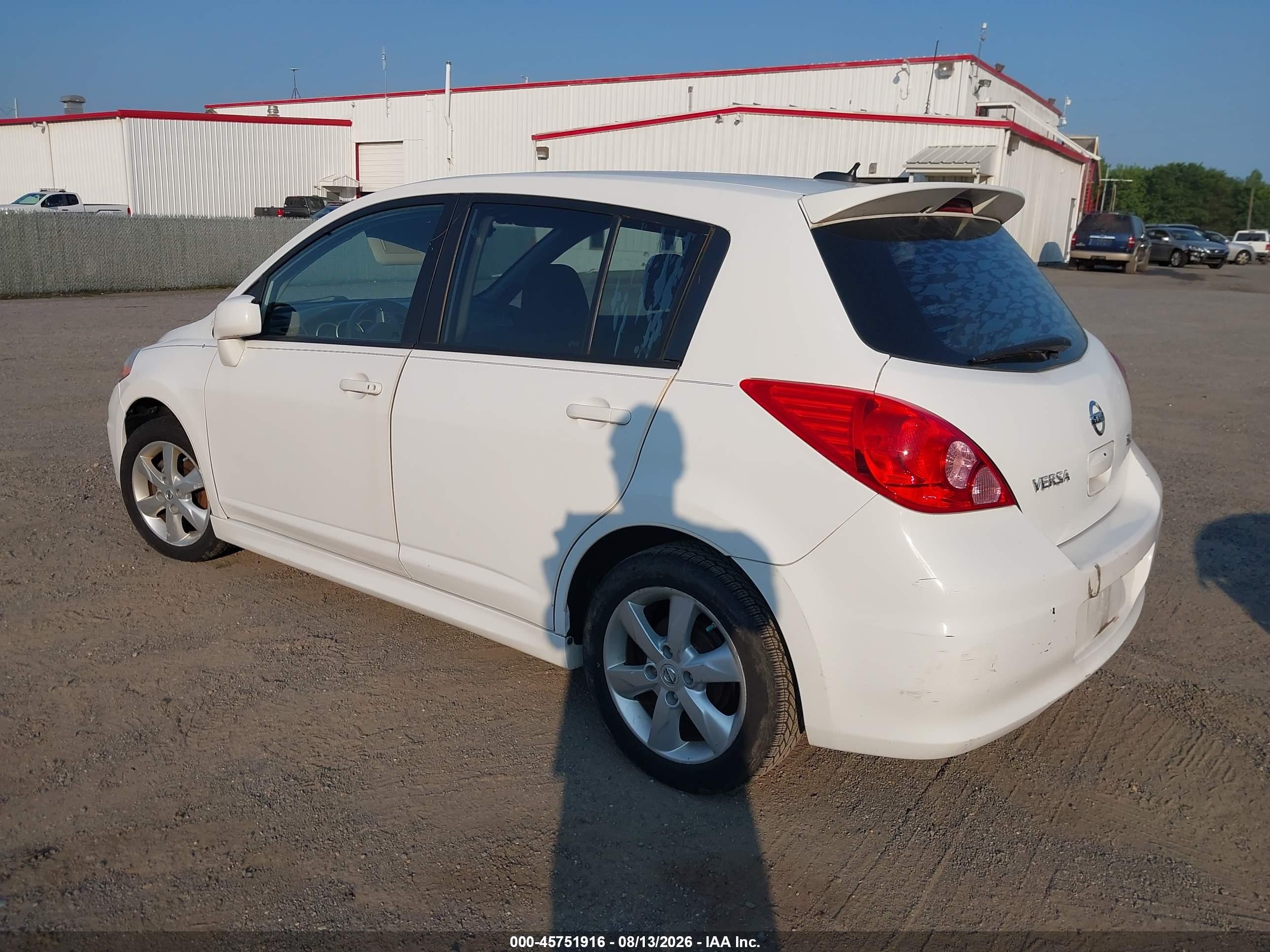 2012 Nissan Versa 1.8 Sl White vin: 3N1BC1CP4CK271500
