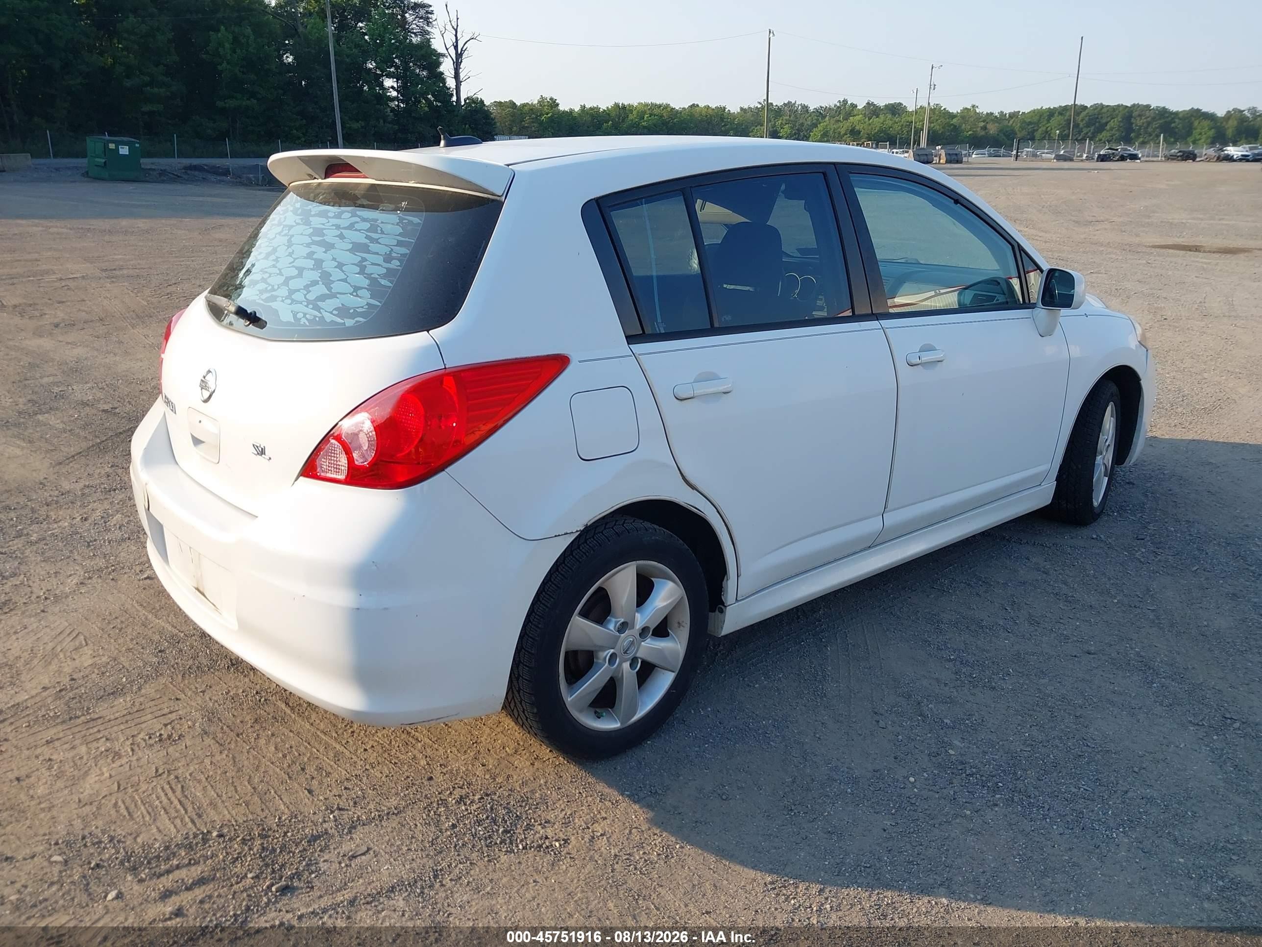 2012 Nissan Versa 1.8 Sl White vin: 3N1BC1CP4CK271500