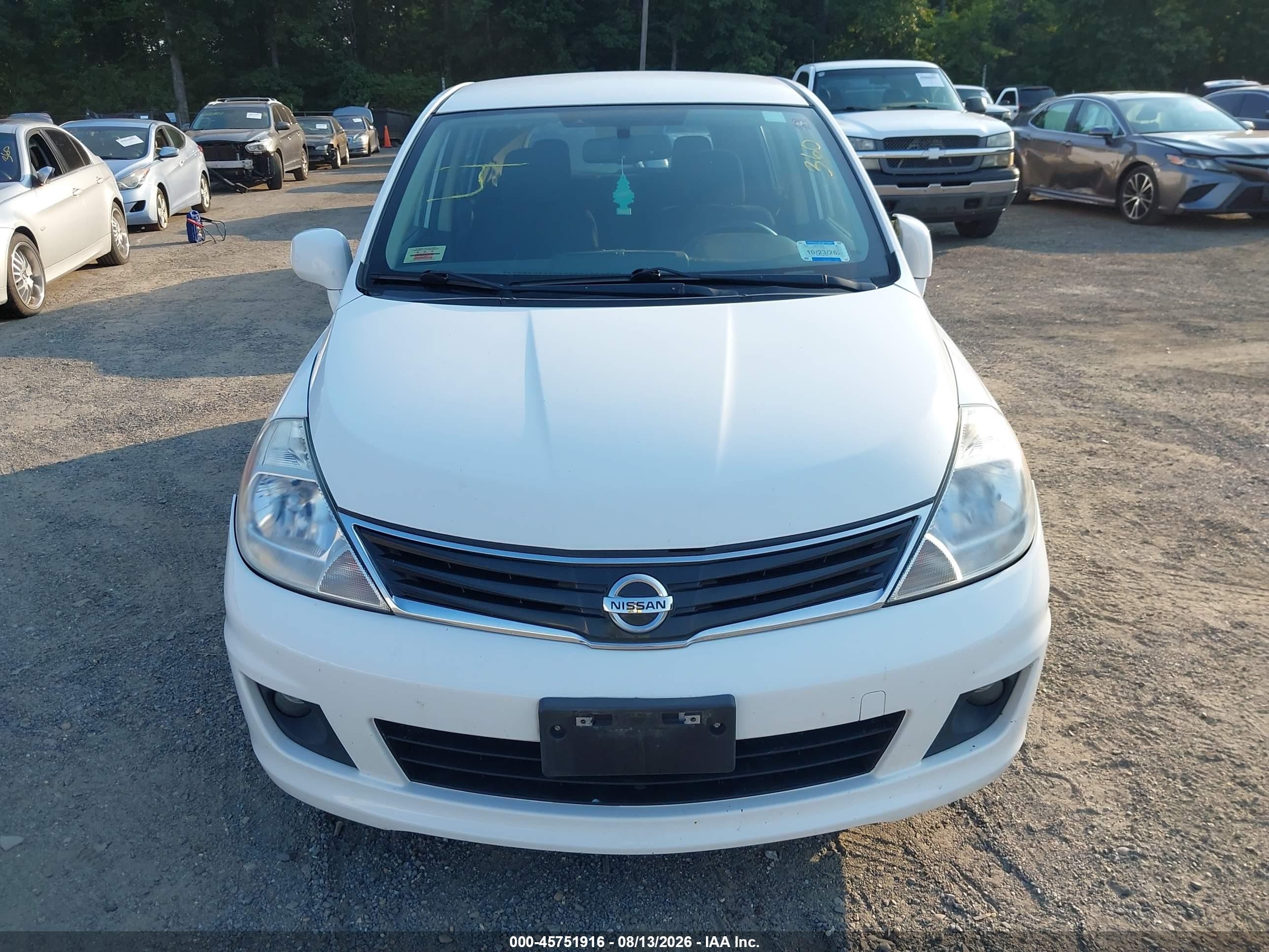 2012 Nissan Versa 1.8 Sl White vin: 3N1BC1CP4CK271500