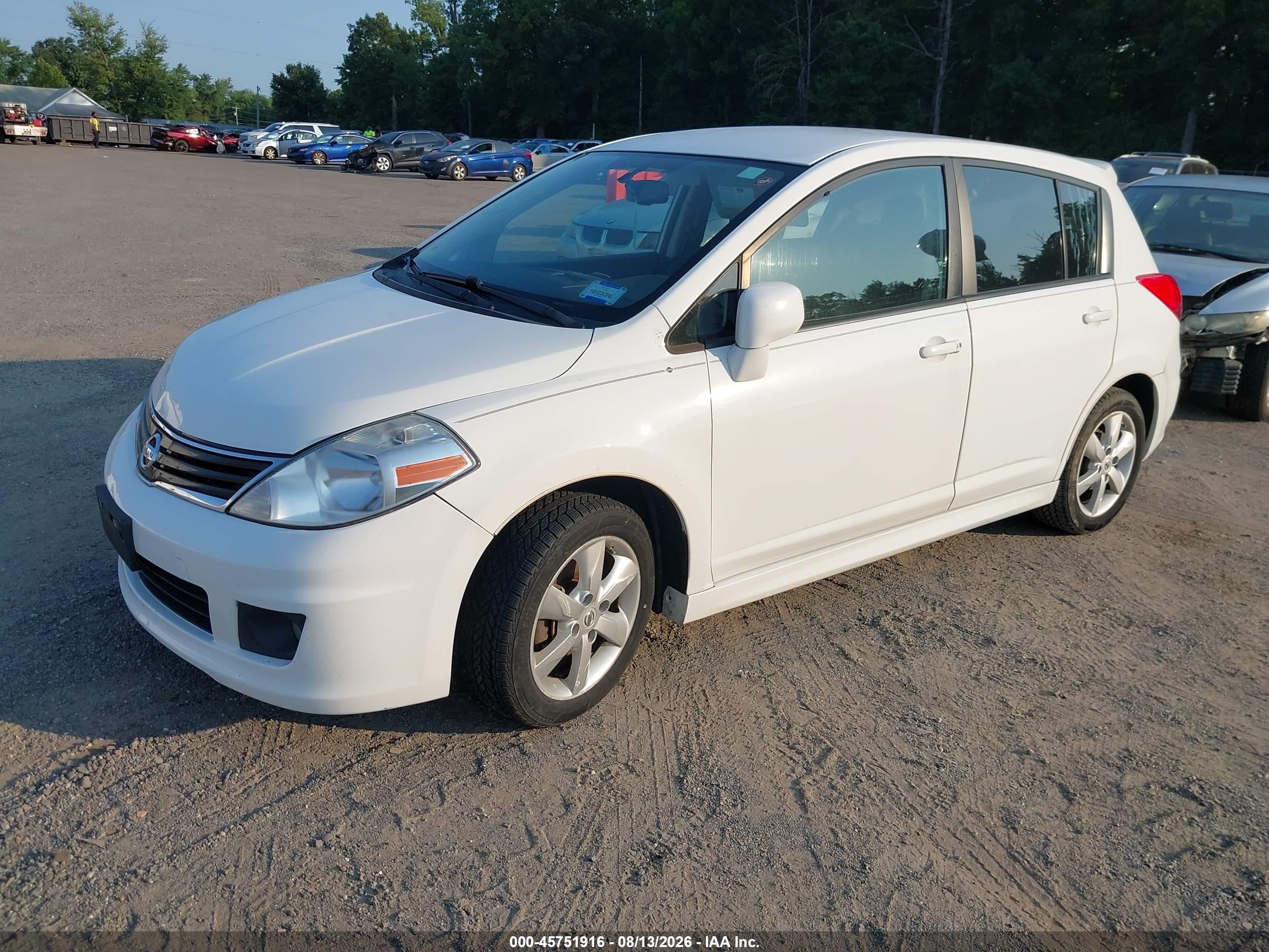 2012 Nissan Versa 1.8 Sl White vin: 3N1BC1CP4CK271500