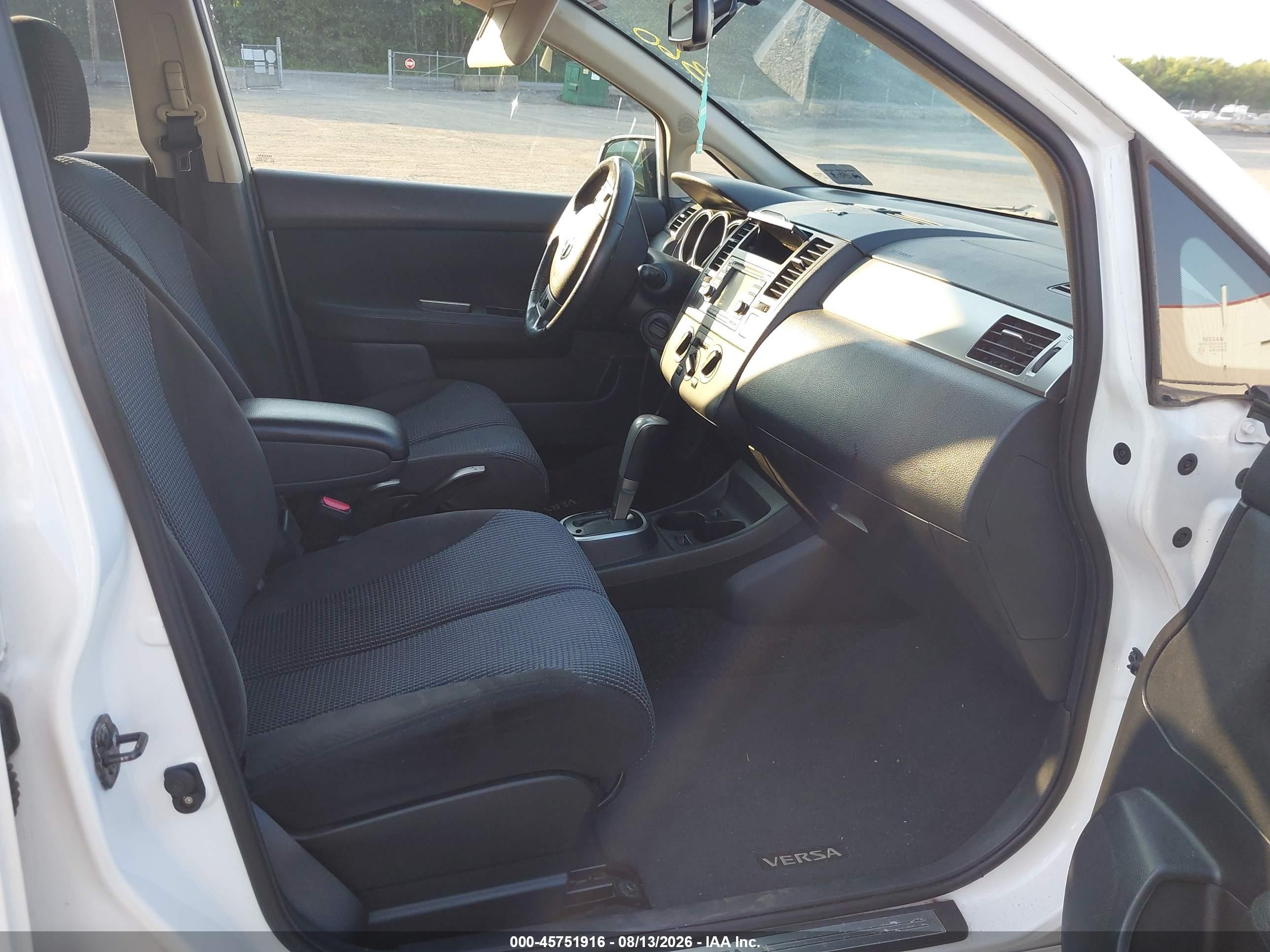 2012 Nissan Versa 1.8 Sl White vin: 3N1BC1CP4CK271500