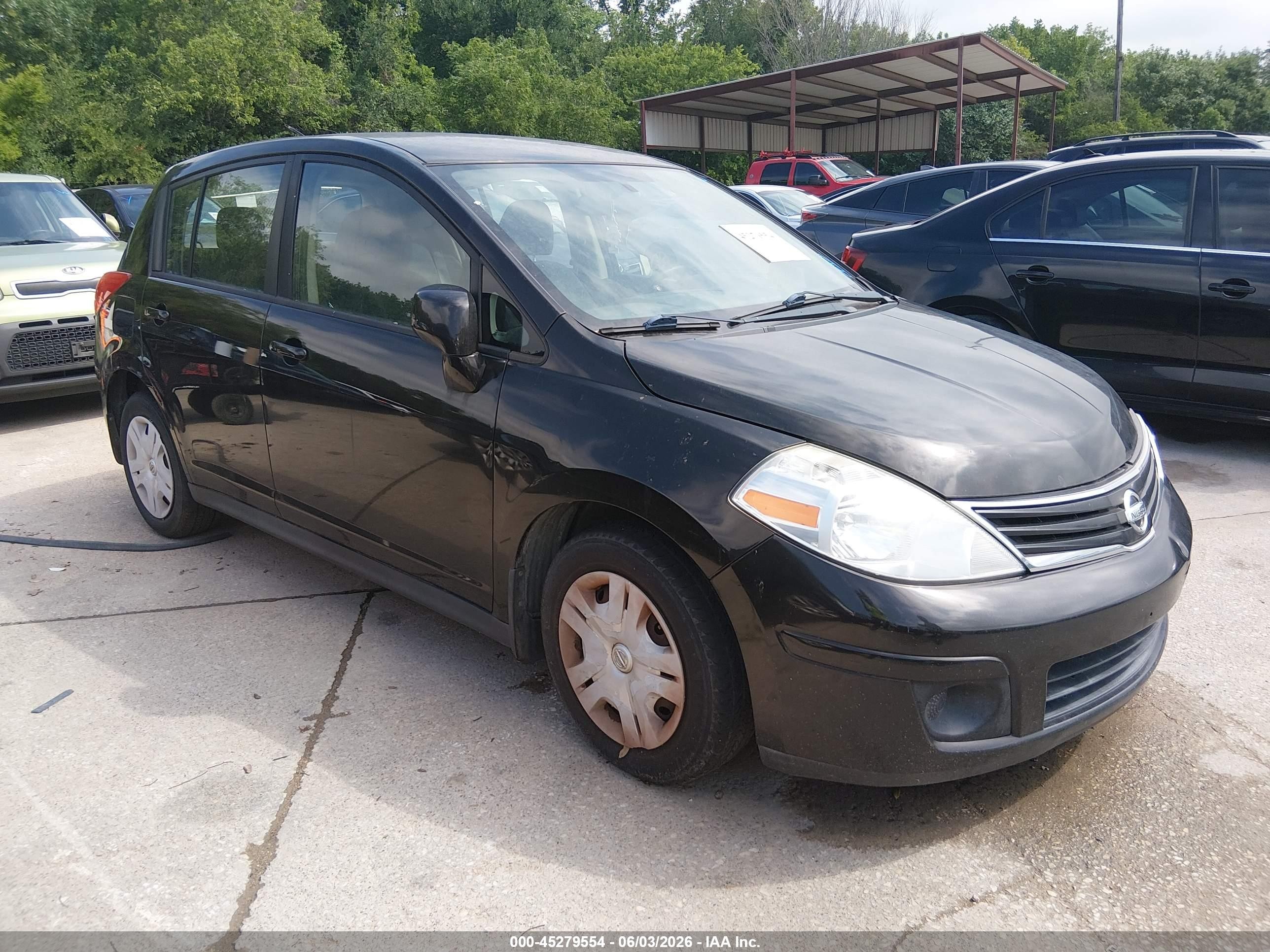 2012 Nissan Versa 1.8 S Black vin: 3N1BC1CP4CL368335