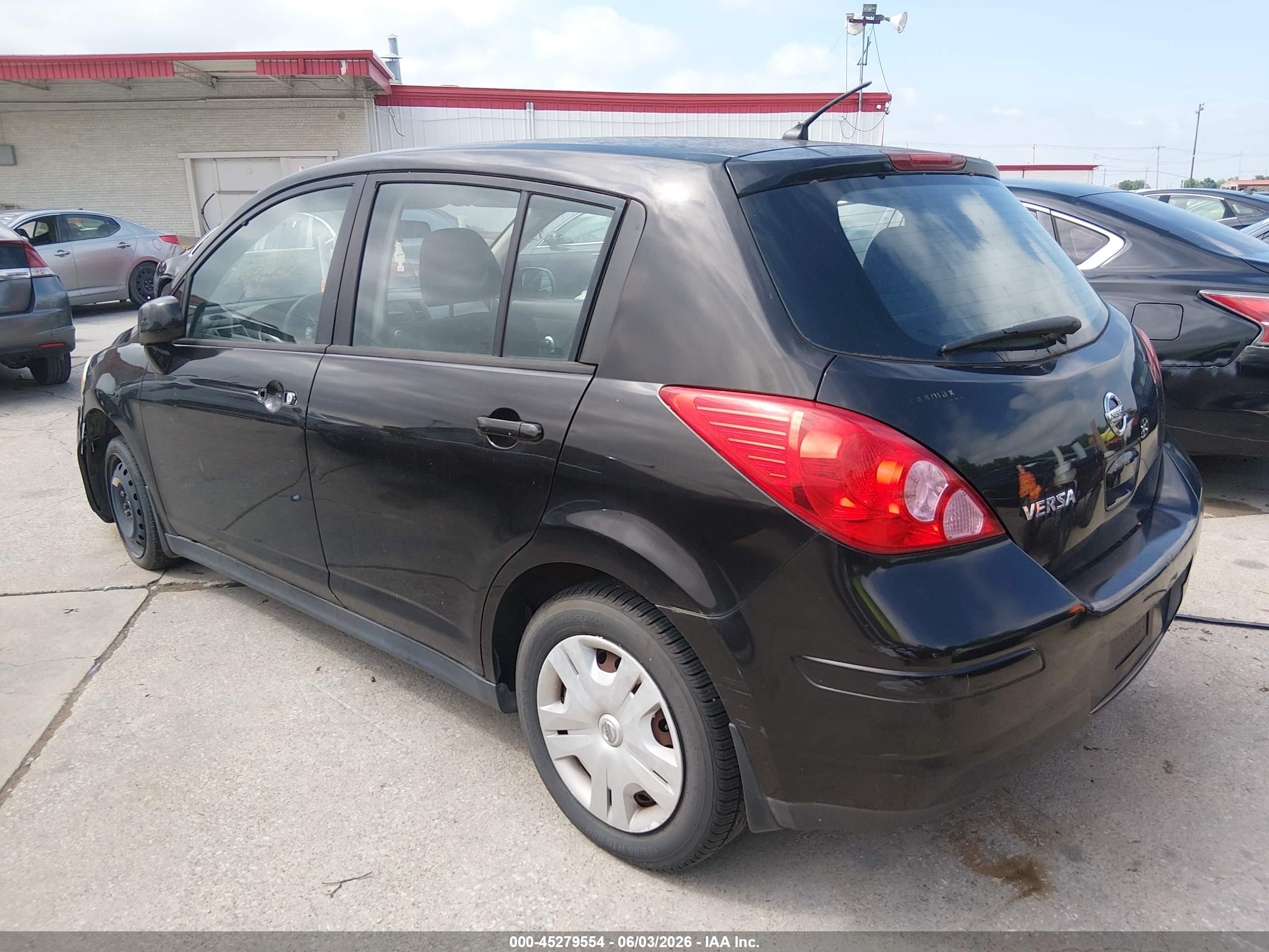 2012 Nissan Versa 1.8 S Black vin: 3N1BC1CP4CL368335