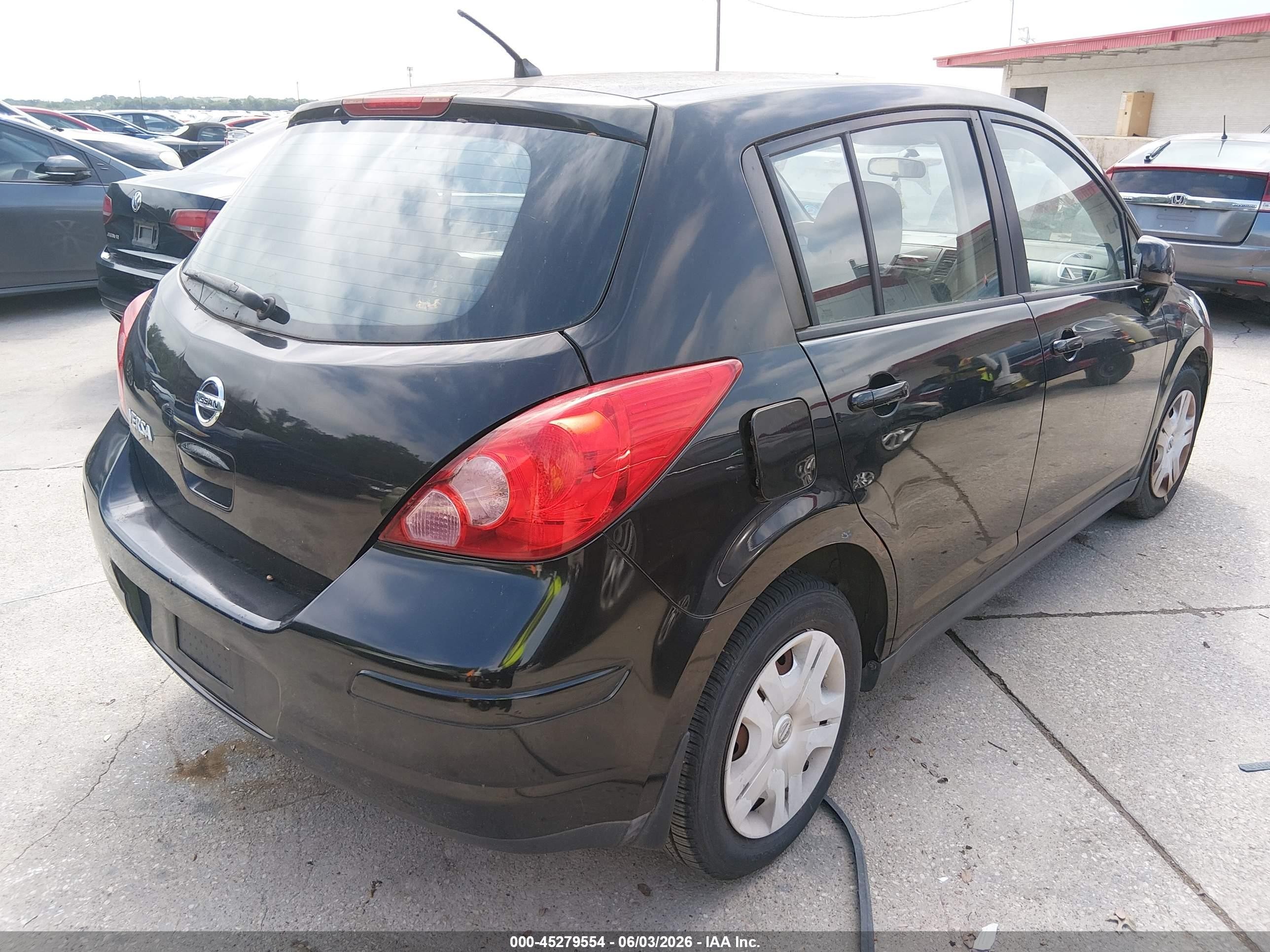 2012 Nissan Versa 1.8 S Black vin: 3N1BC1CP4CL368335