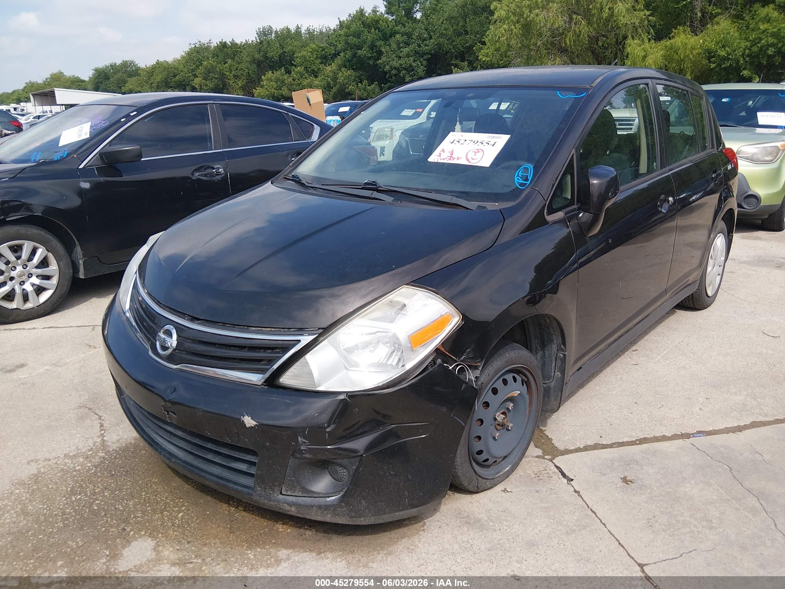 2012 Nissan Versa 1.8 S Black vin: 3N1BC1CP4CL368335