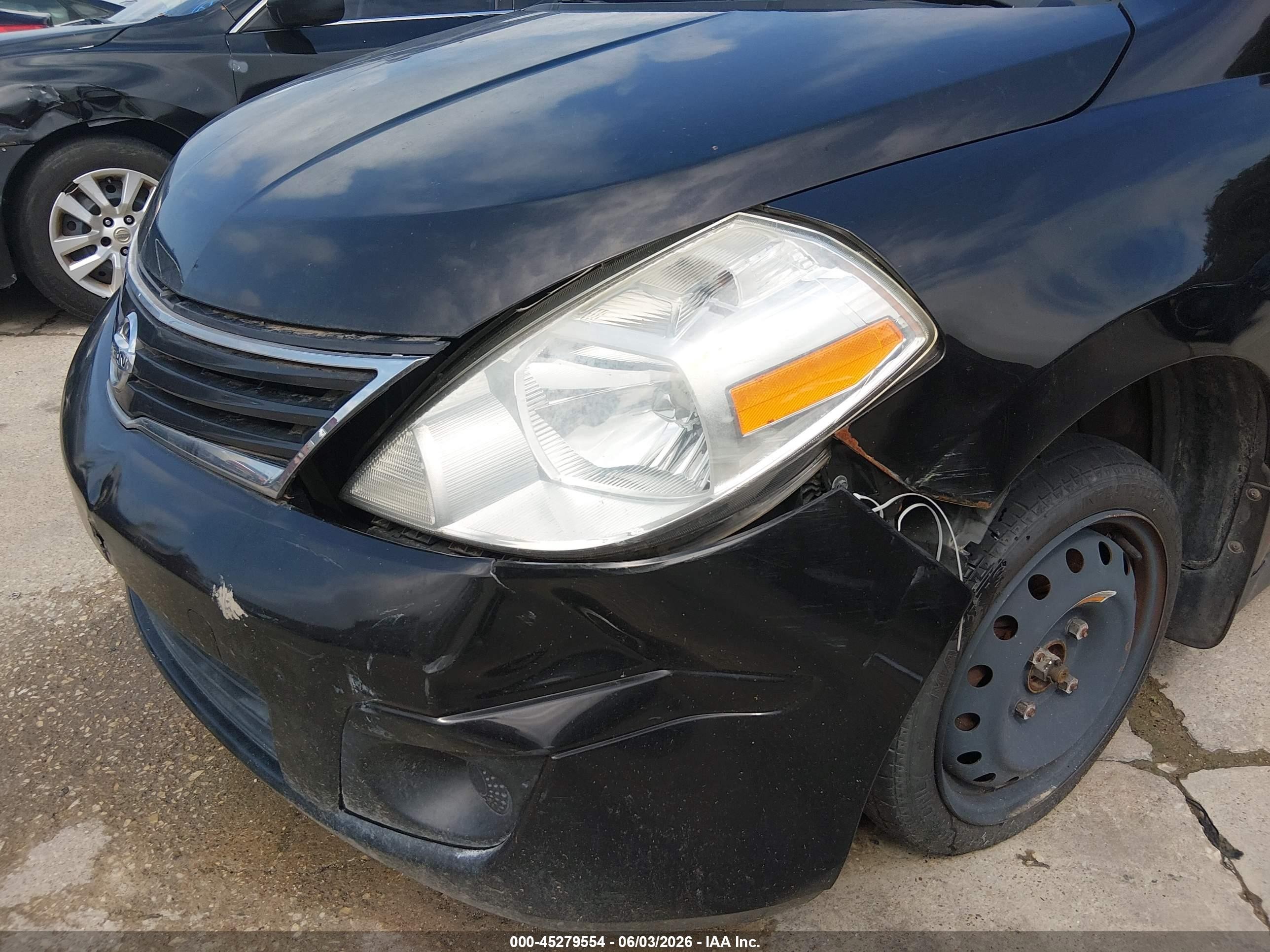 2012 Nissan Versa 1.8 S Black vin: 3N1BC1CP4CL368335