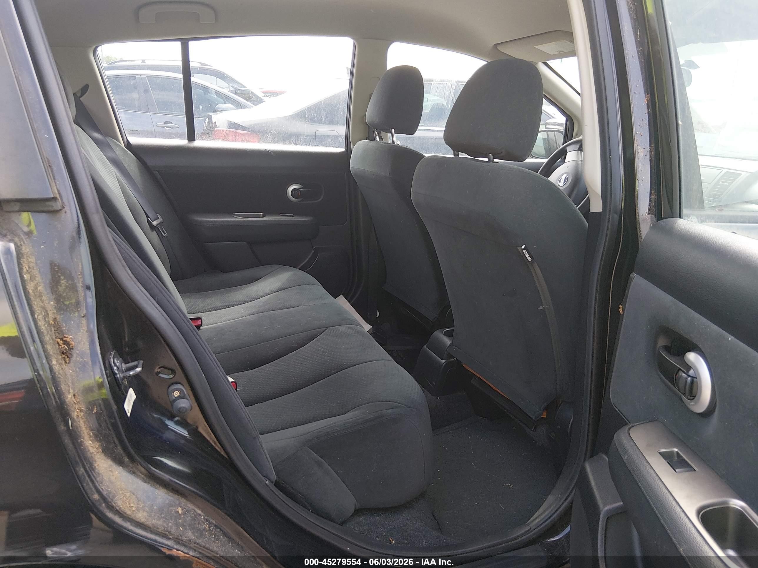 2012 Nissan Versa 1.8 S Black vin: 3N1BC1CP4CL368335