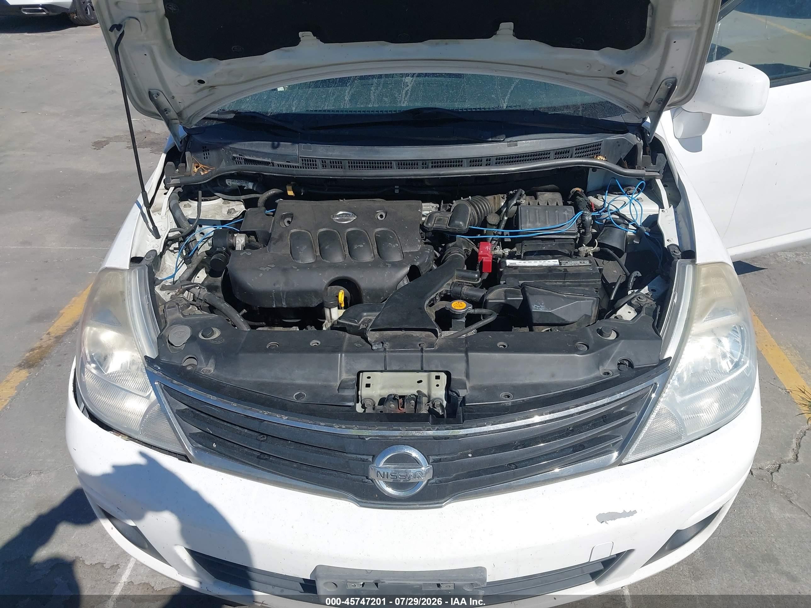 2010 Nissan Versa 1.8s White vin: 3N1BC1CP5AL457506