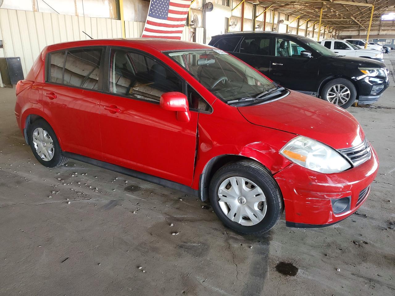 2012 Nissan Versa 1.8 S Red vin: 3N1BC1CP5CK213833