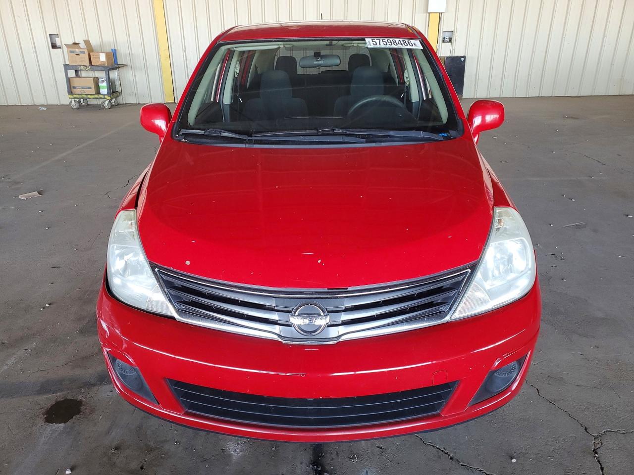 2012 Nissan Versa 1.8 S Red vin: 3N1BC1CP5CK213833