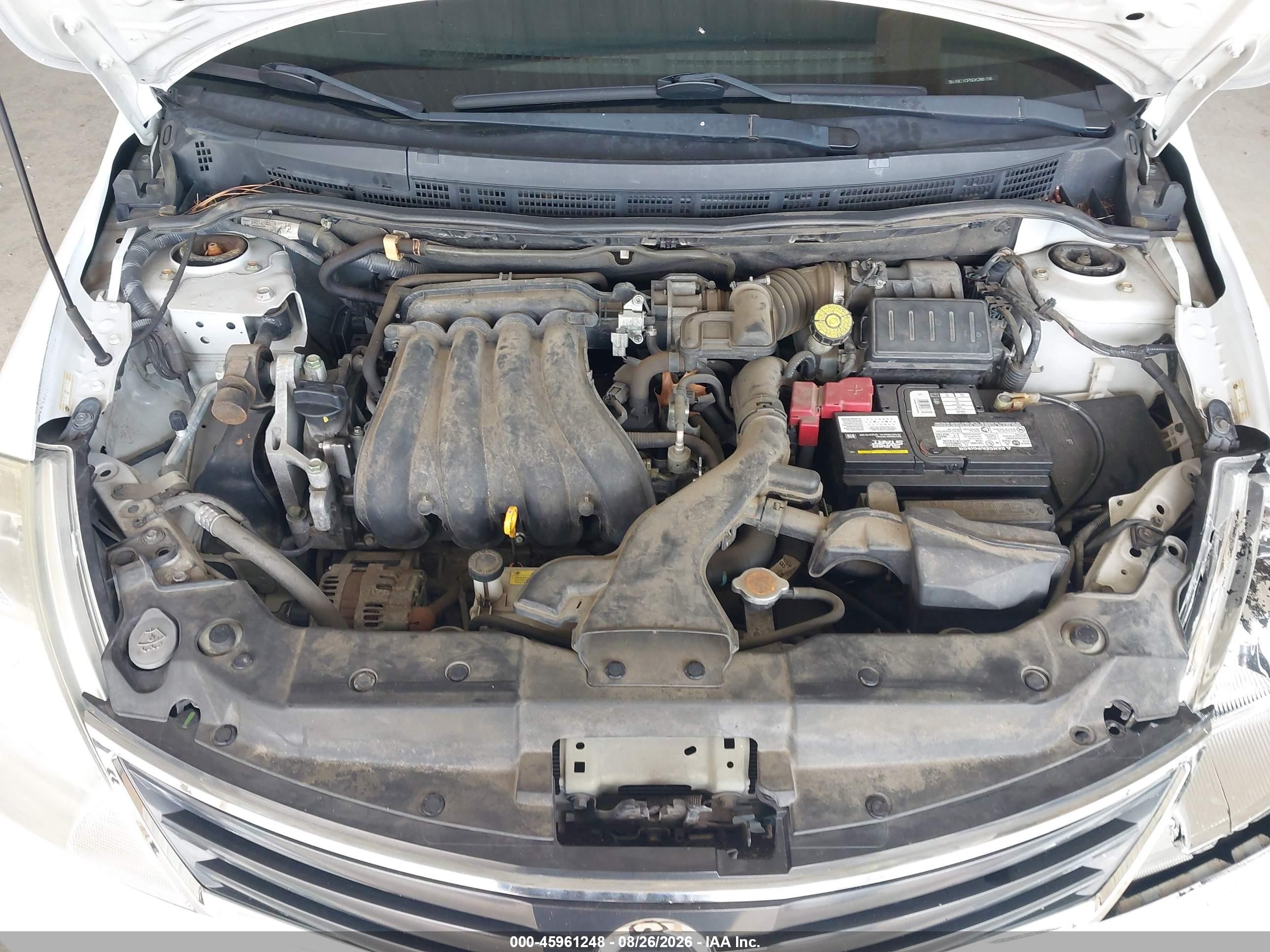 2012 Nissan Versa 1.8 S White vin: 3N1BC1CP5CK288158