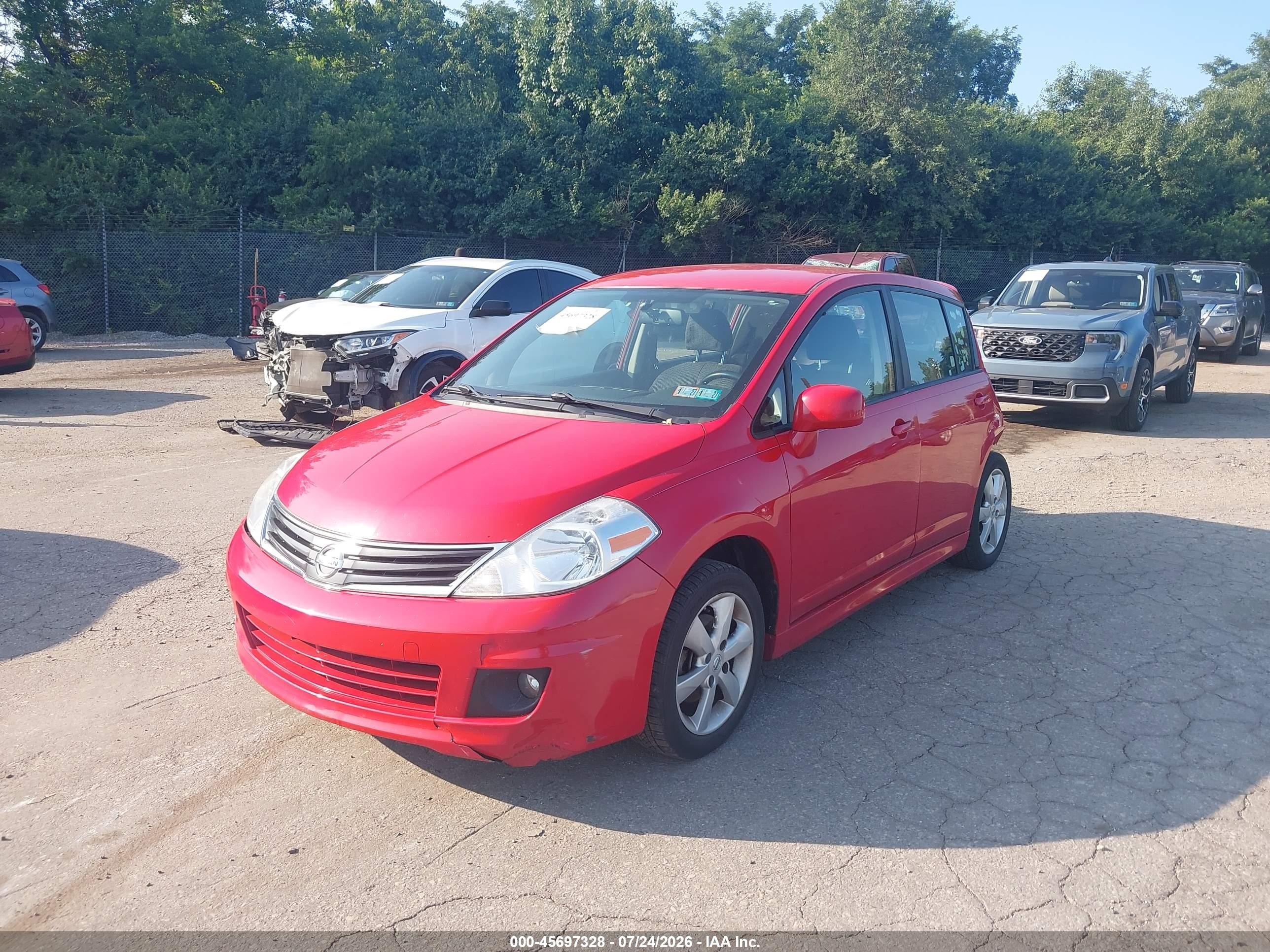 2012 Nissan Versa 1.8 Sl Красный vin: 3N1BC1CP5CK298320