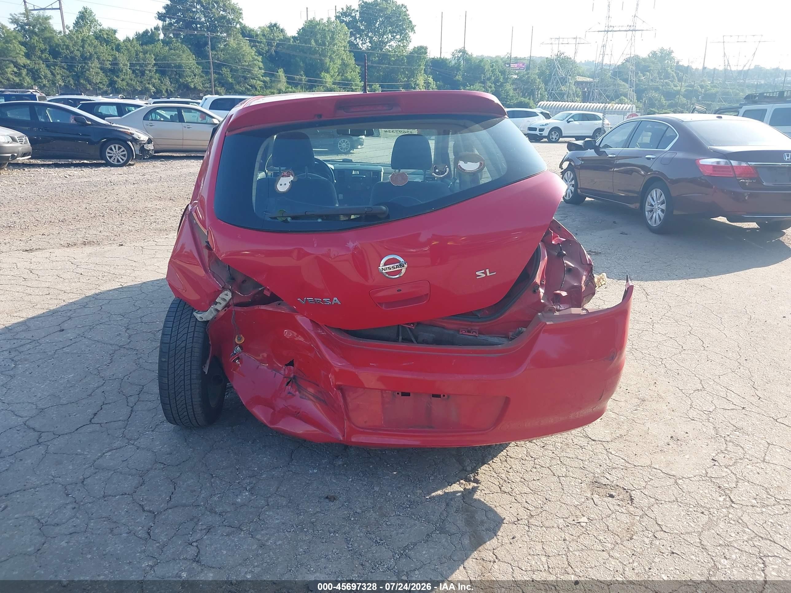 2012 Nissan Versa 1.8 Sl Красный vin: 3N1BC1CP5CK298320