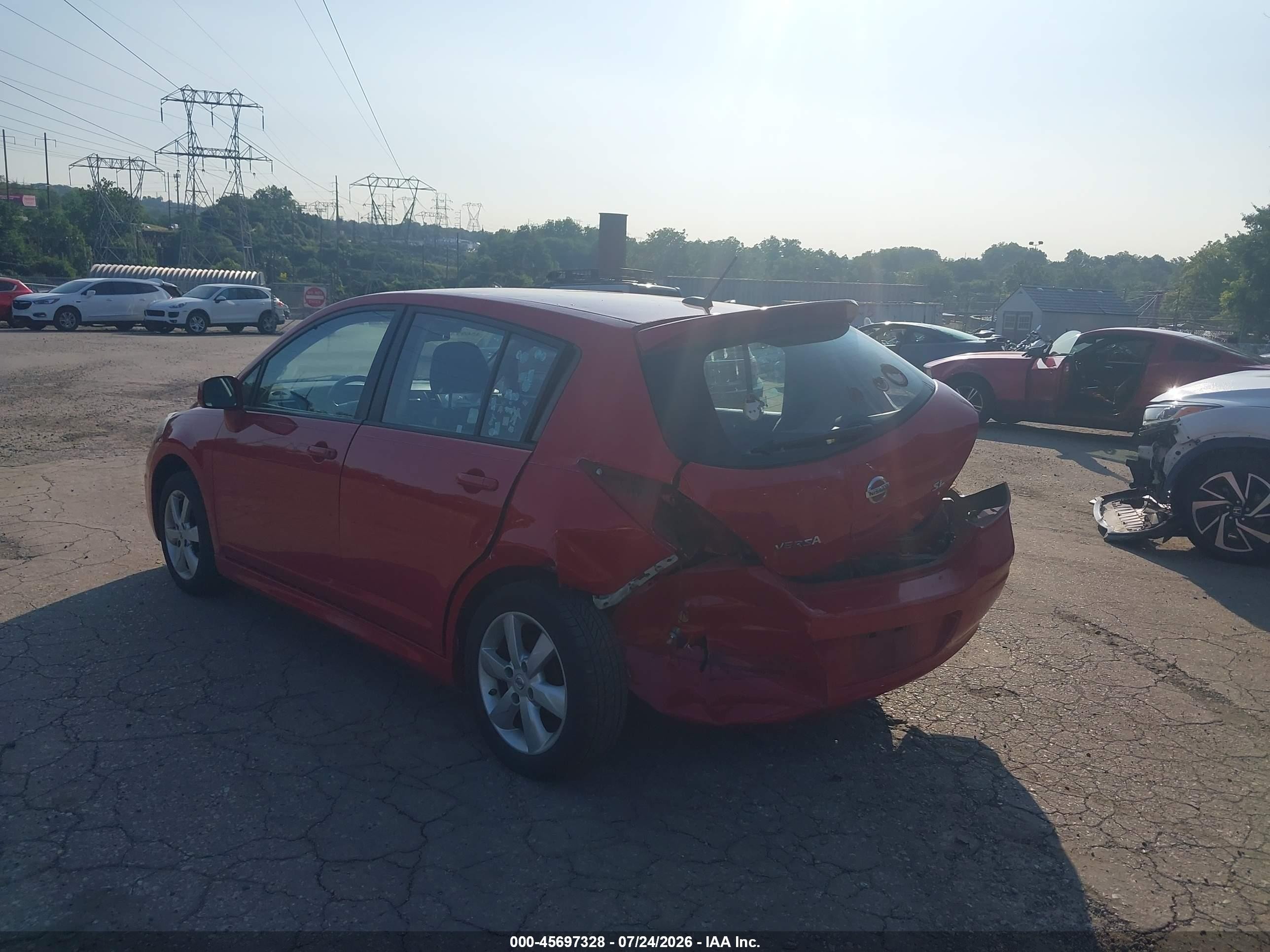 2012 Nissan Versa 1.8 Sl Красный vin: 3N1BC1CP5CK298320
