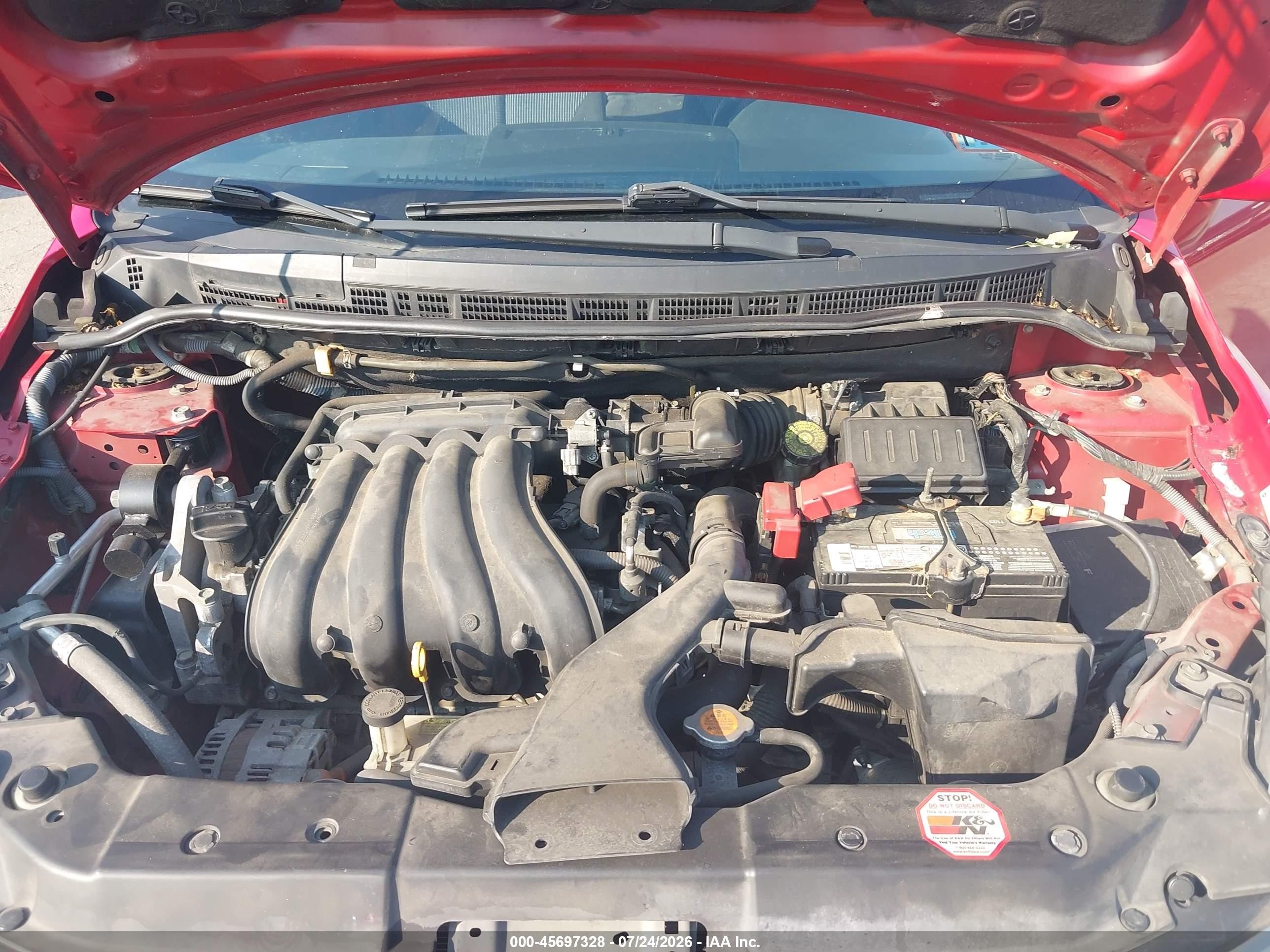 2012 Nissan Versa 1.8 Sl Красный vin: 3N1BC1CP5CK298320