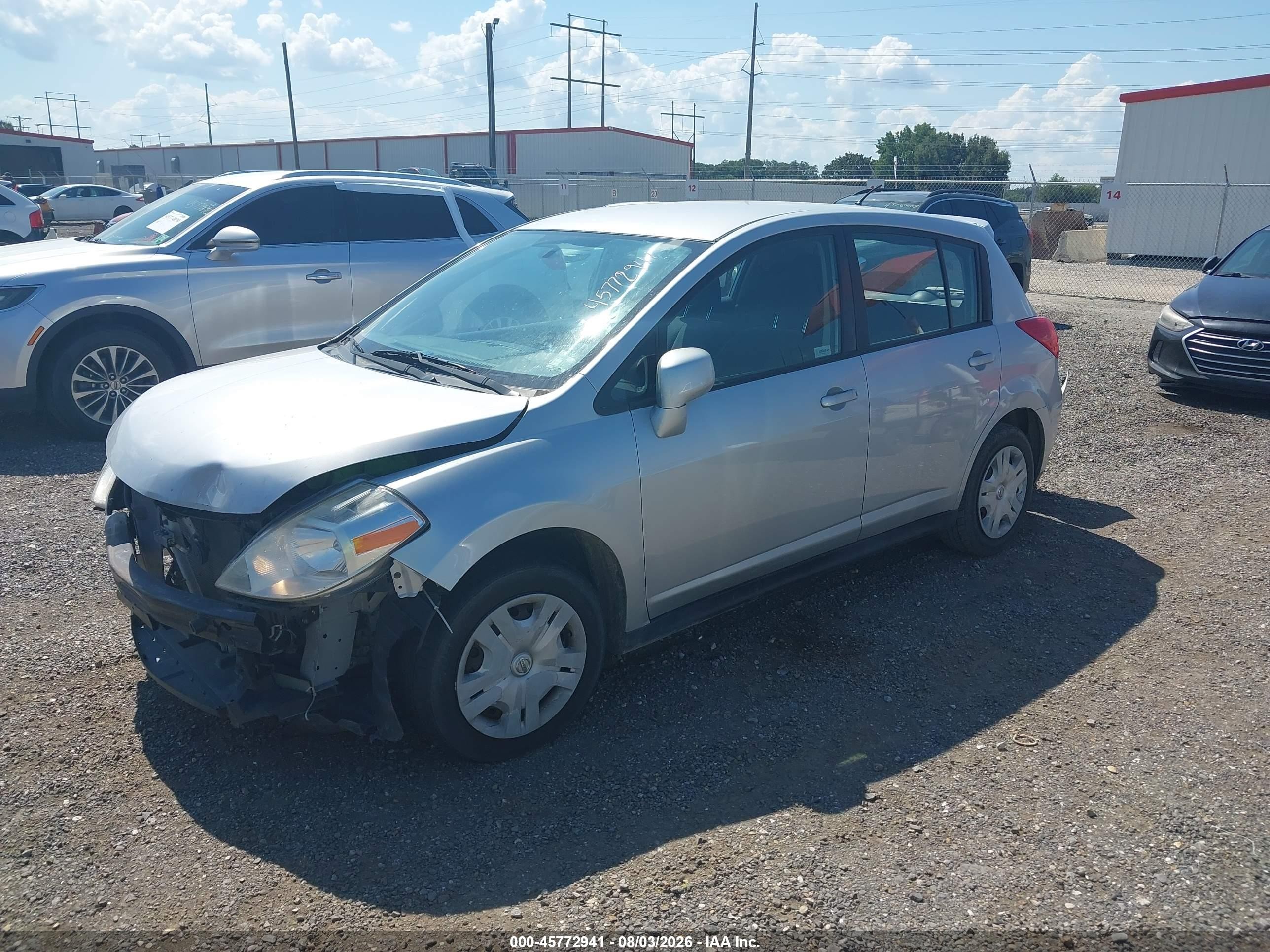 2012 Nissan Versa 1.8 S Silver vin: 3N1BC1CP5CK802610
