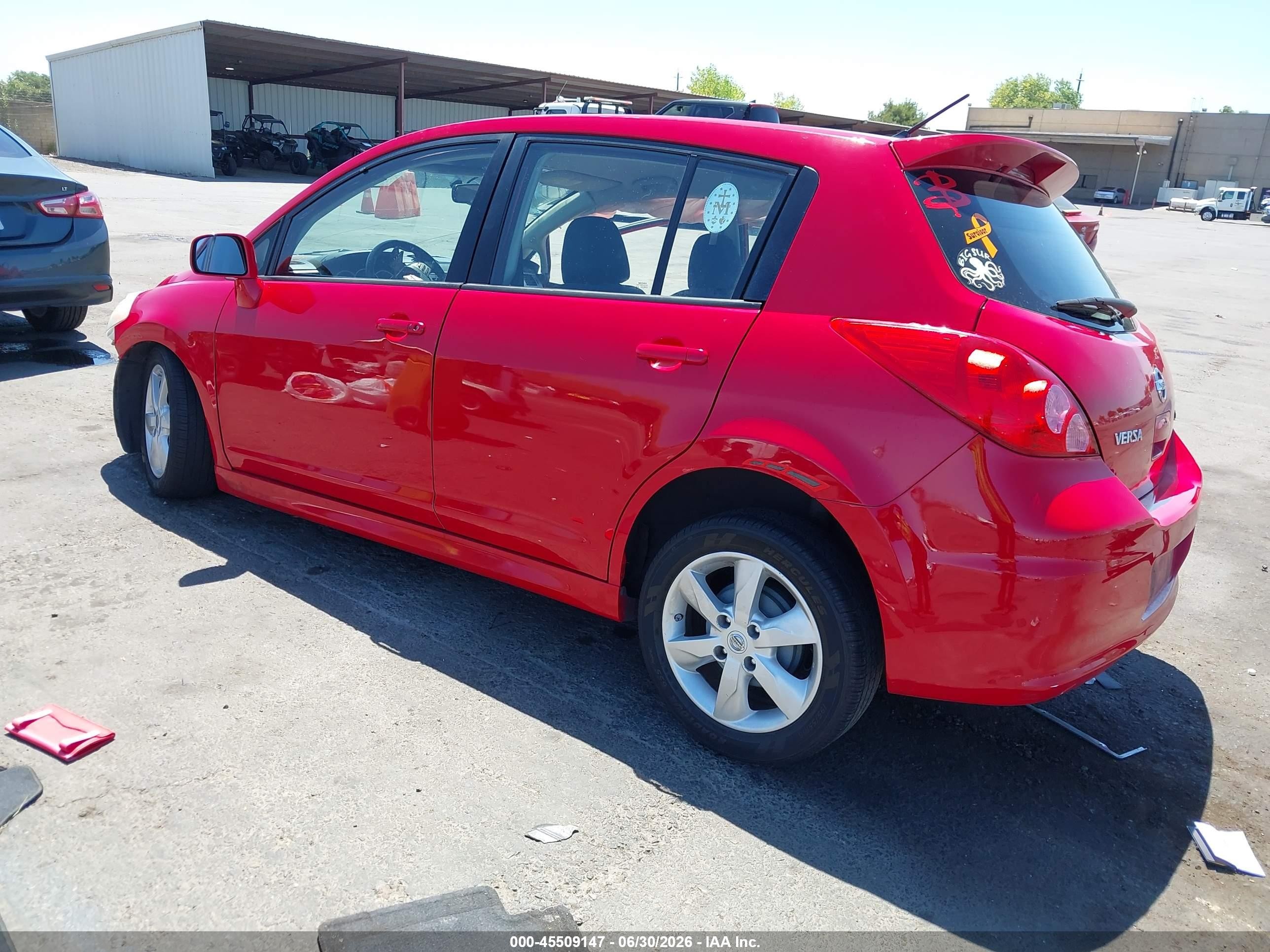 2012 Nissan Versa 1.8 Sl Red vin: 3N1BC1CP5CK808892