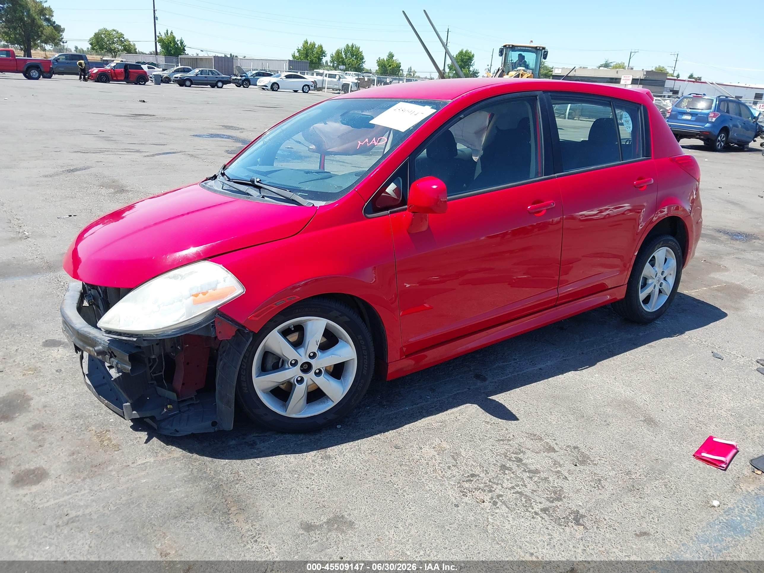 2012 Nissan Versa 1.8 Sl Red vin: 3N1BC1CP5CK808892