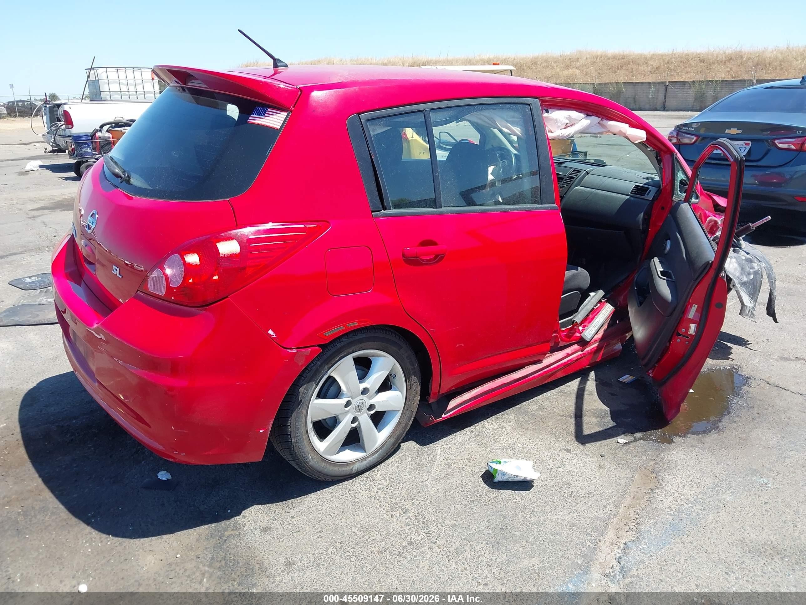 2012 Nissan Versa 1.8 Sl Red vin: 3N1BC1CP5CK808892