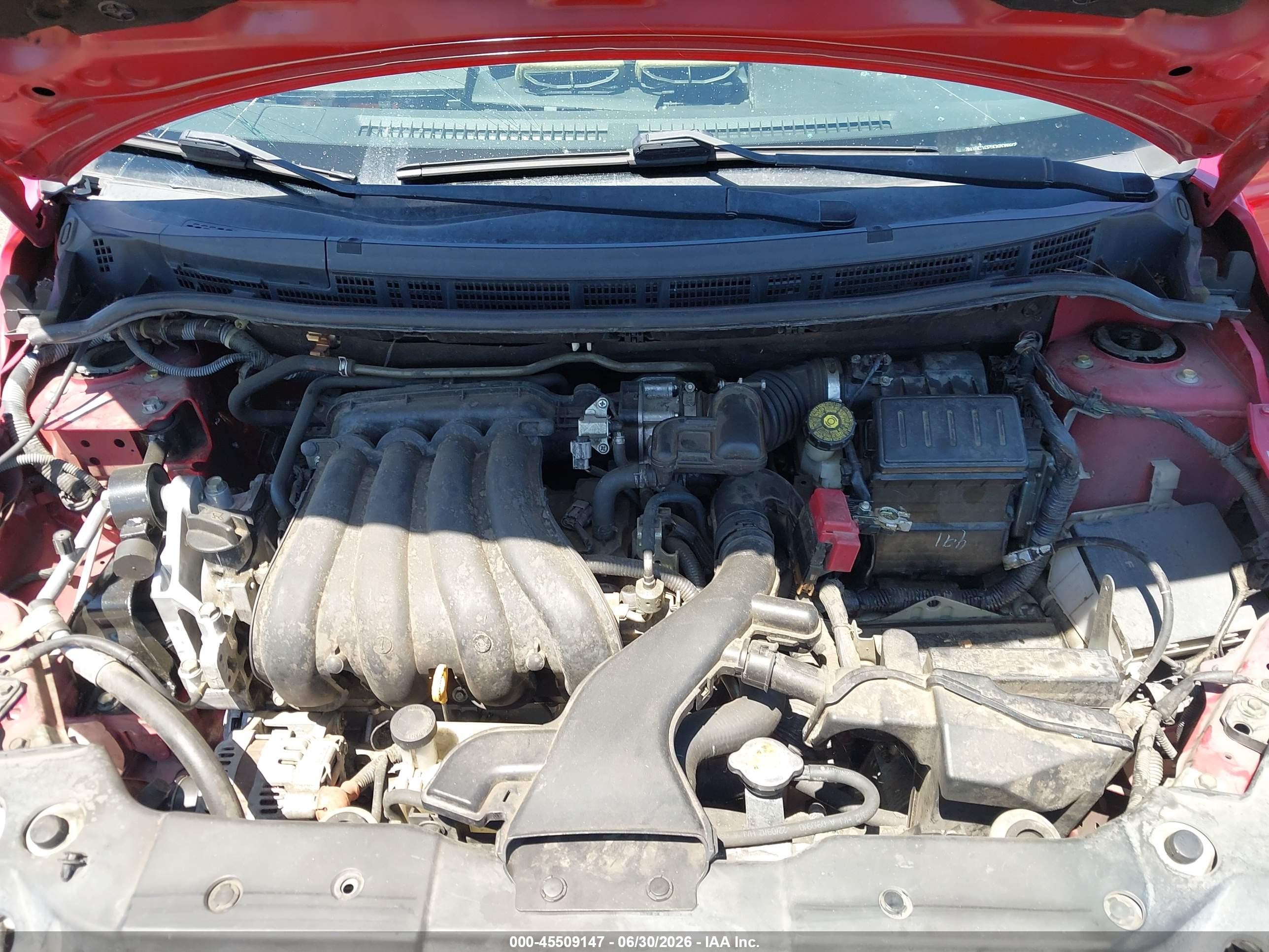 2012 Nissan Versa 1.8 Sl Red vin: 3N1BC1CP5CK808892
