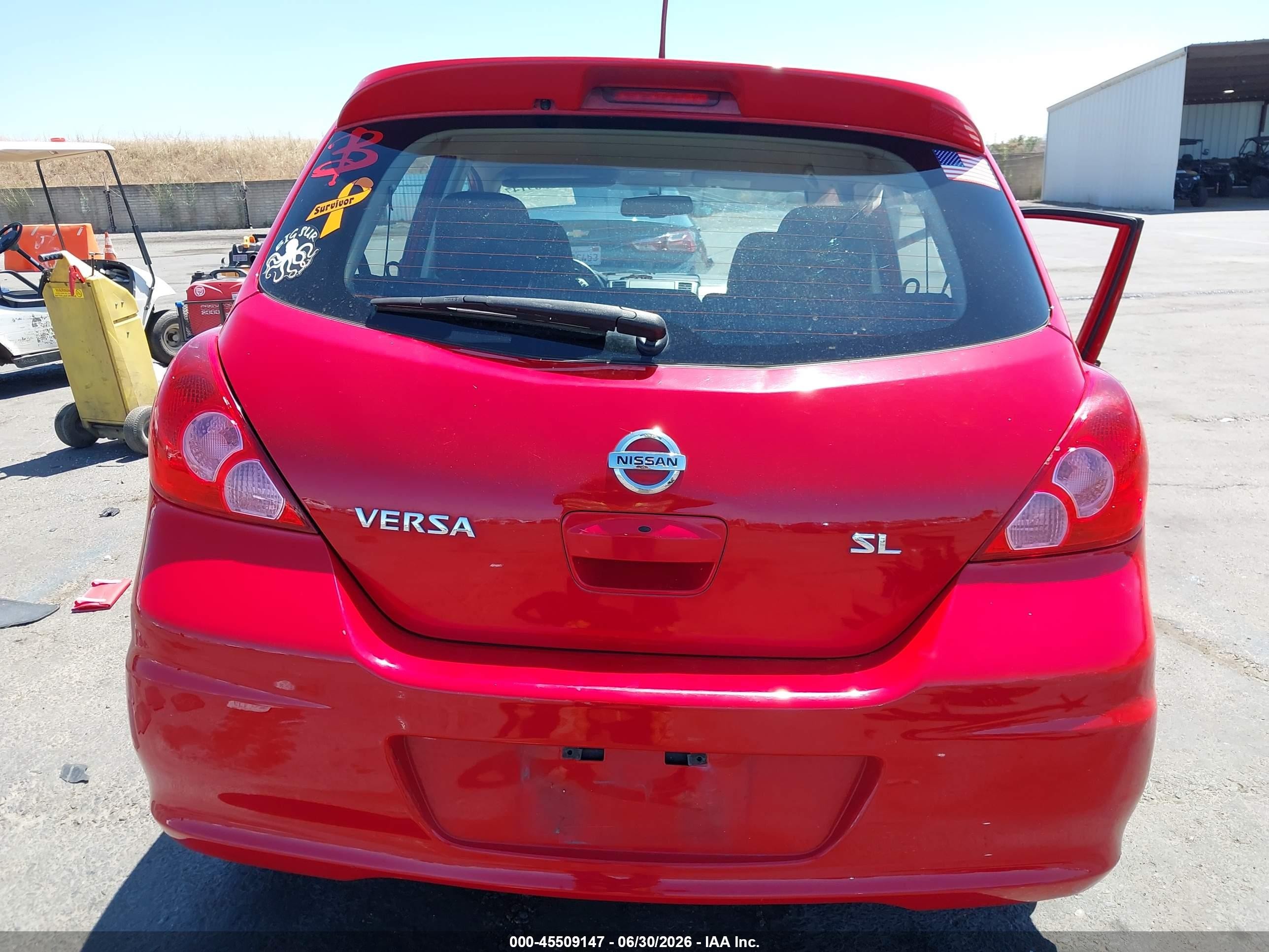 2012 Nissan Versa 1.8 Sl Red vin: 3N1BC1CP5CK808892