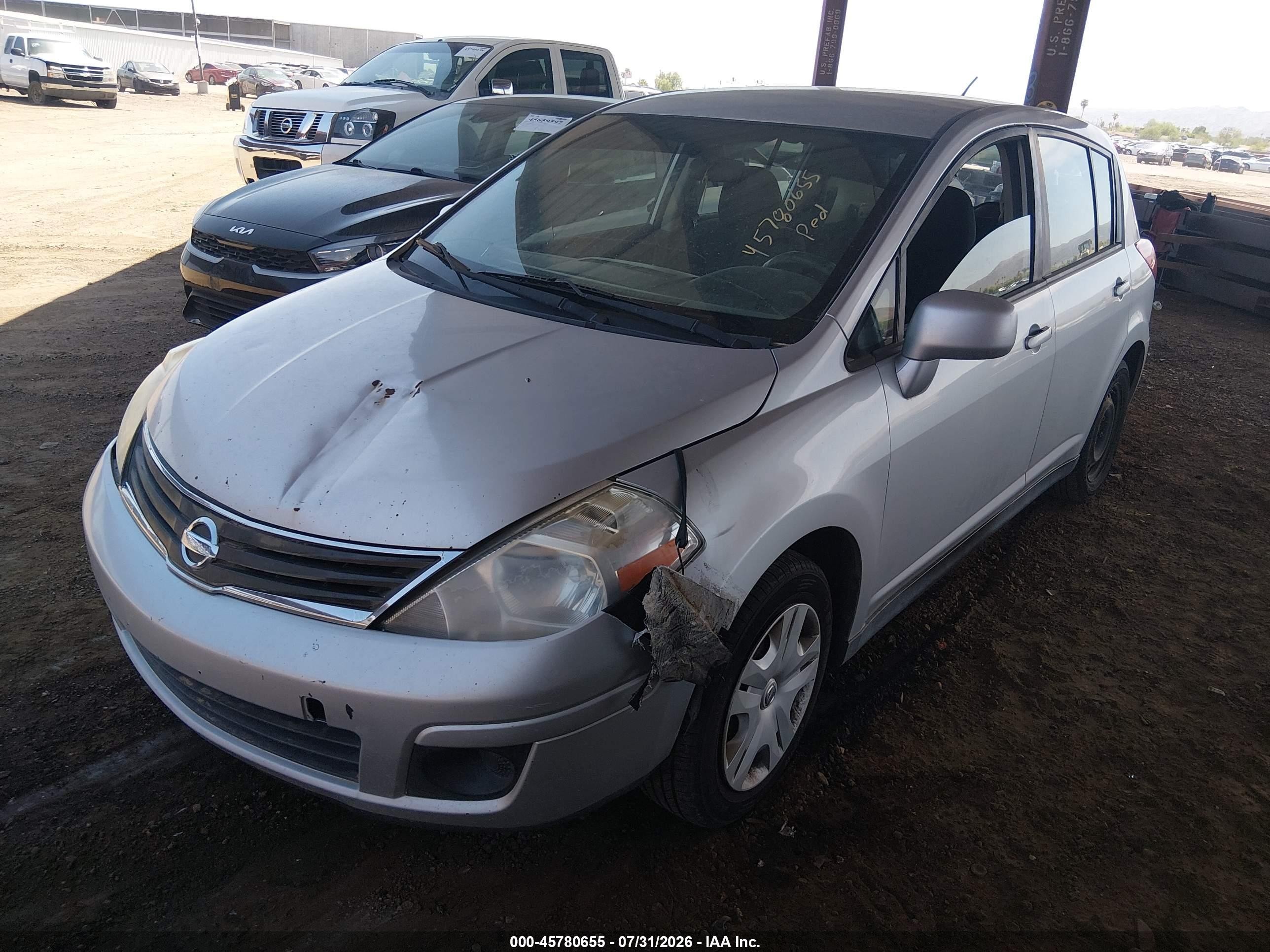 2011 Nissan Versa 1.8s Silver vin: 3N1BC1CP6BL388701