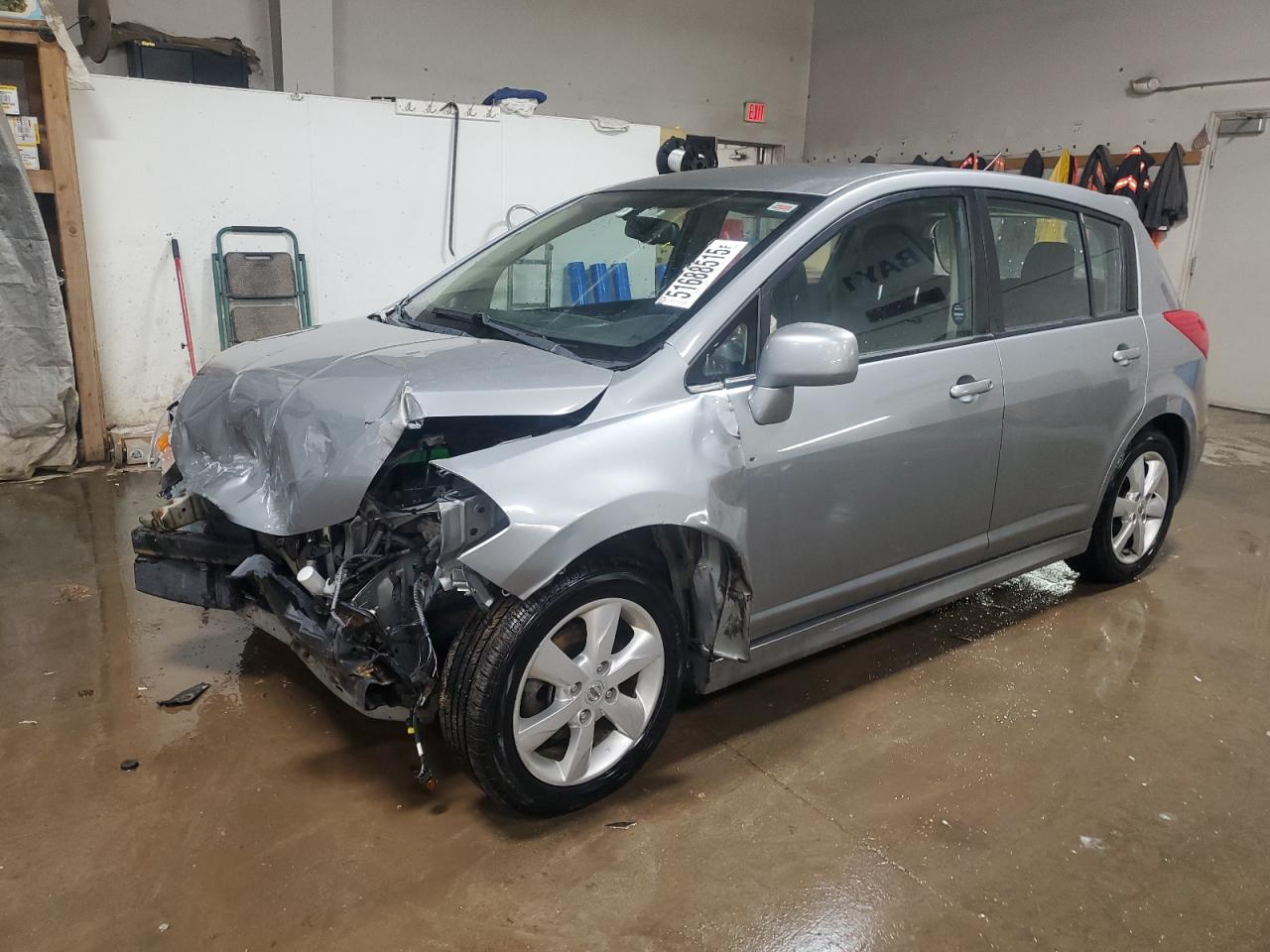 2012 Nissan Versa 1.8 S Silver vin: 3N1BC1CP6CK211847