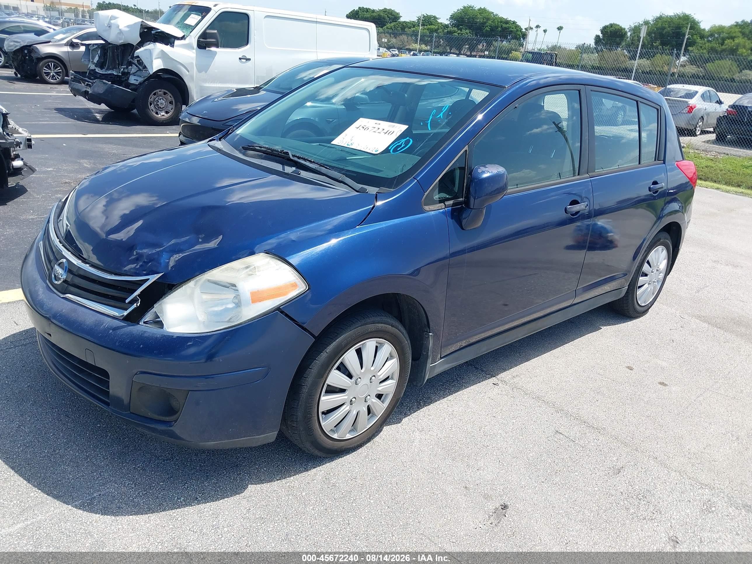 2012 Nissan Versa 1.8 S Blue vin: 3N1BC1CP6CK229684