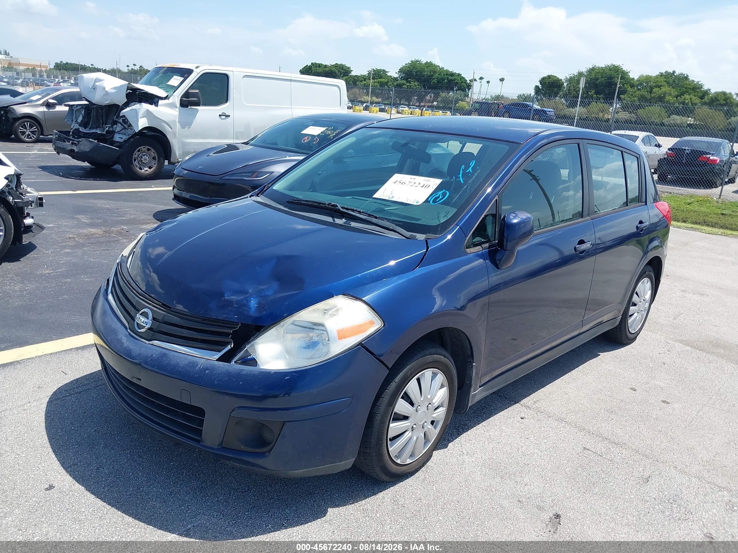 2012 Nissan Versa 1.8 S Blue vin: 3N1BC1CP6CK229684