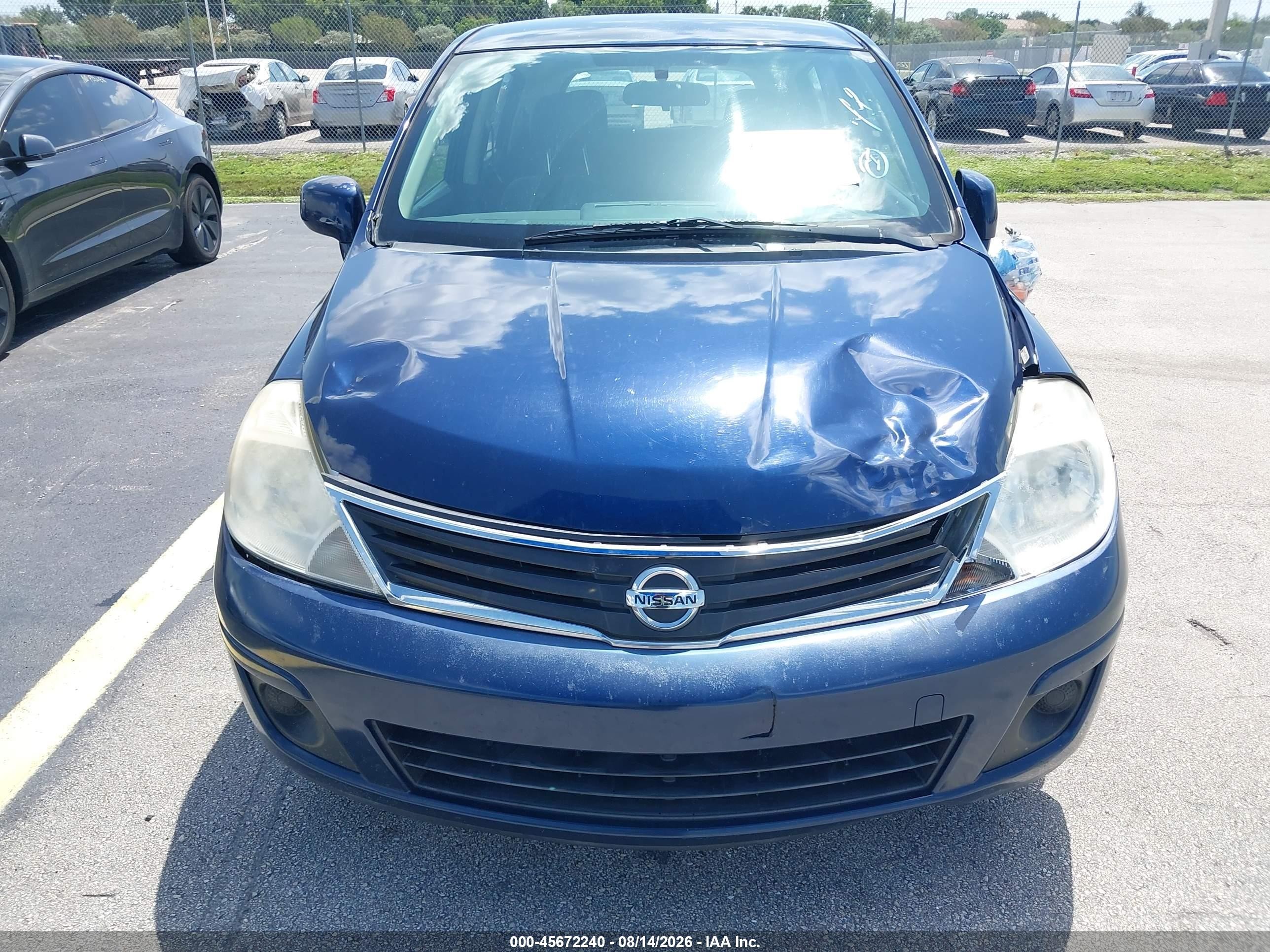 2012 Nissan Versa 1.8 S Blue vin: 3N1BC1CP6CK229684