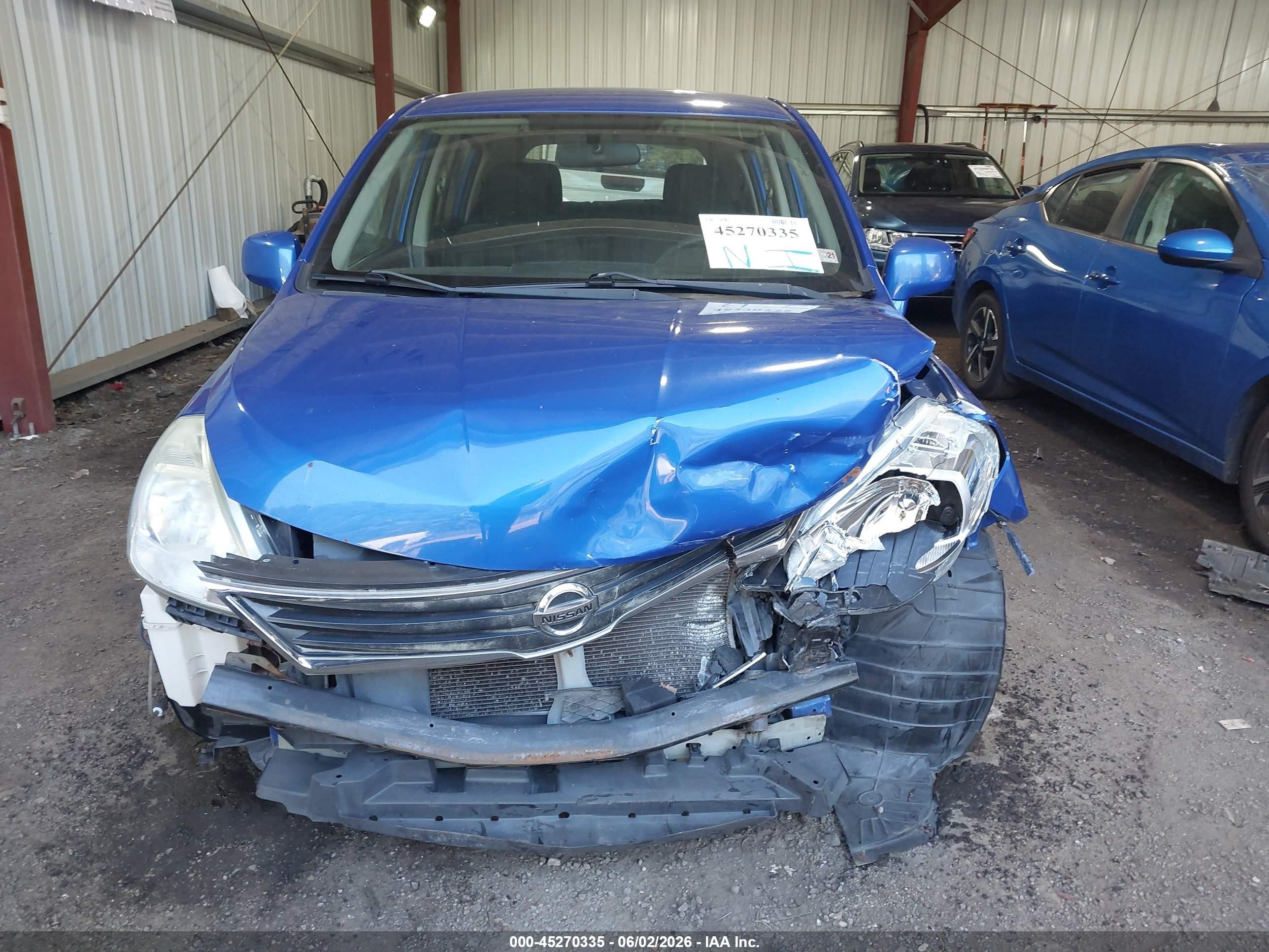 2012 Nissan Versa 1.8 S Blue vin: 3N1BC1CP6CK240328