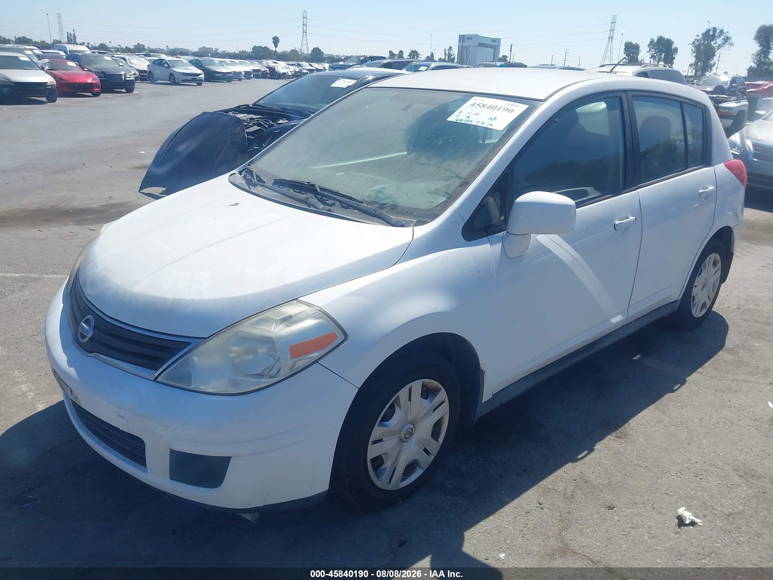 2012 Nissan Versa 1.8 S White vin: 3N1BC1CP6CK268470