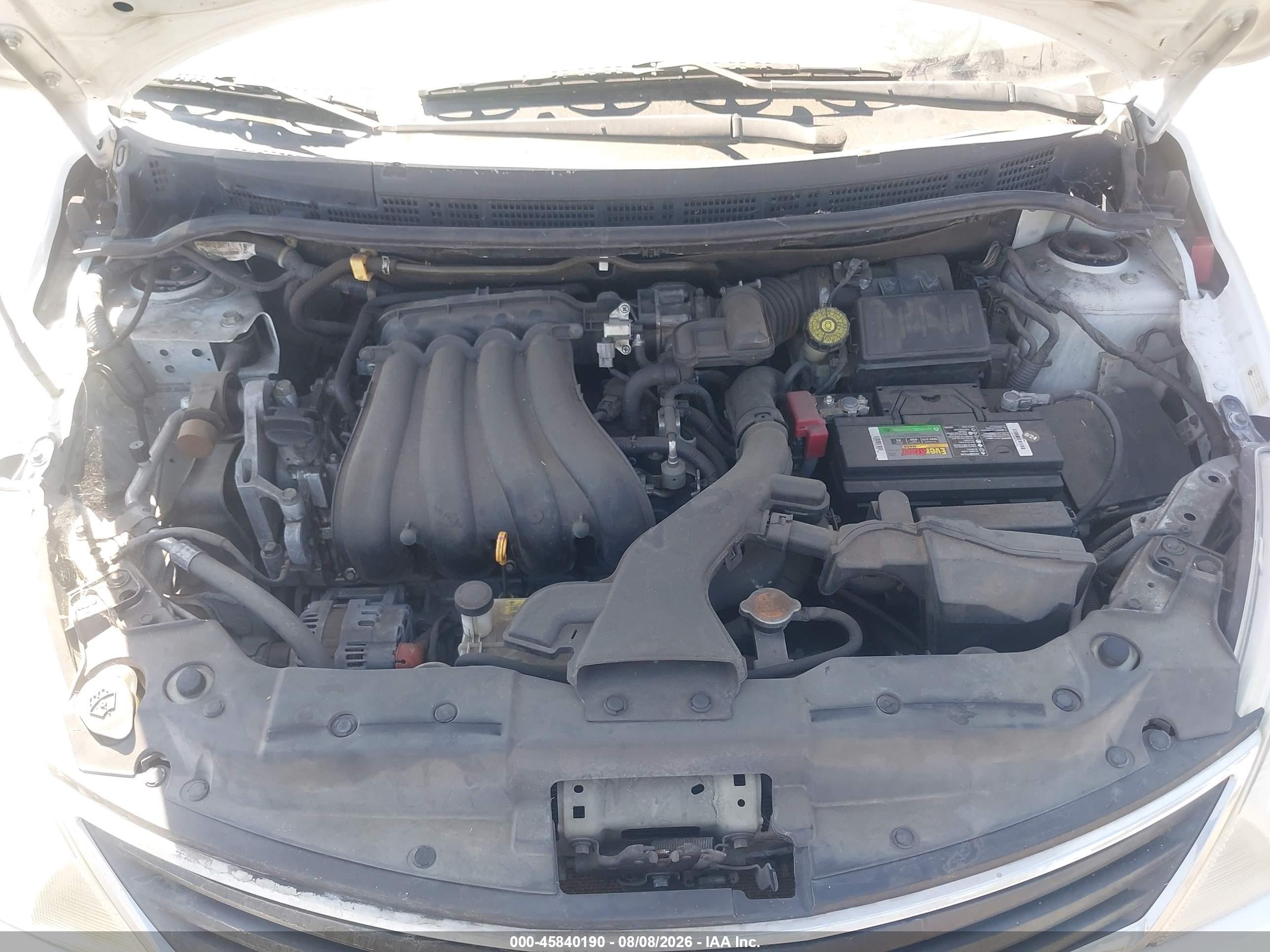2012 Nissan Versa 1.8 S White vin: 3N1BC1CP6CK268470
