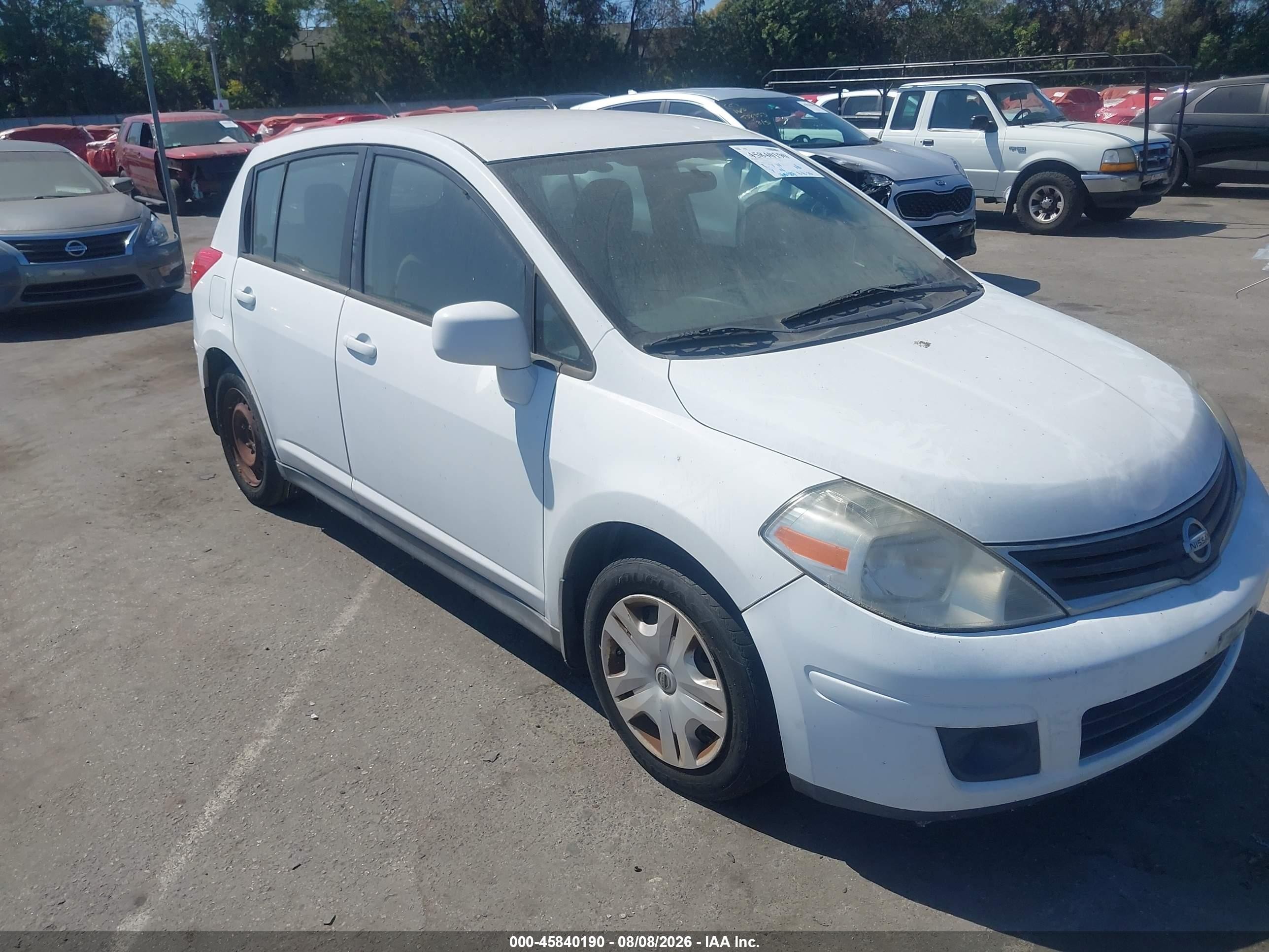 2012 Nissan Versa 1.8 S White vin: 3N1BC1CP6CK268470
