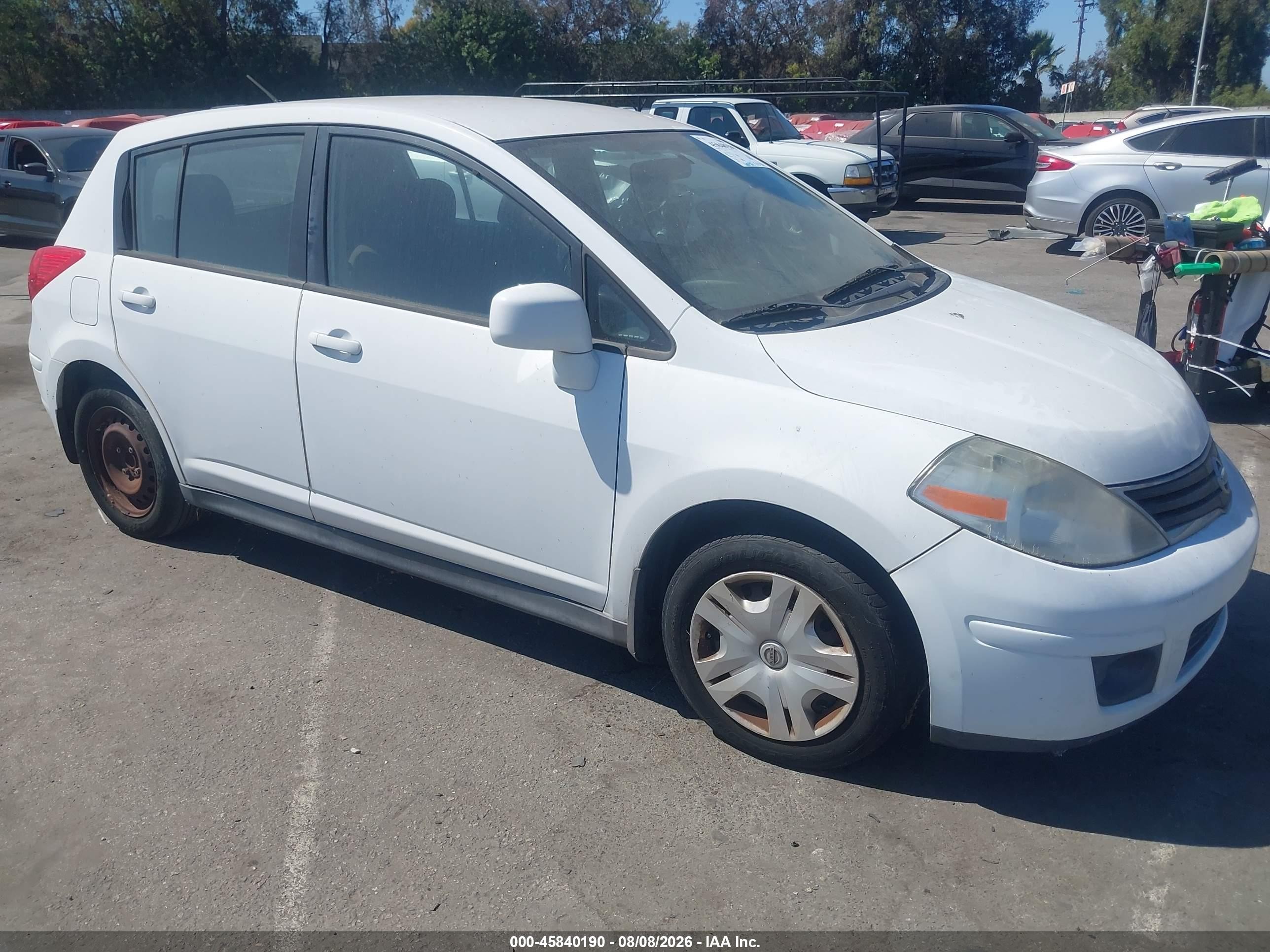2012 Nissan Versa 1.8 S White vin: 3N1BC1CP6CK268470
