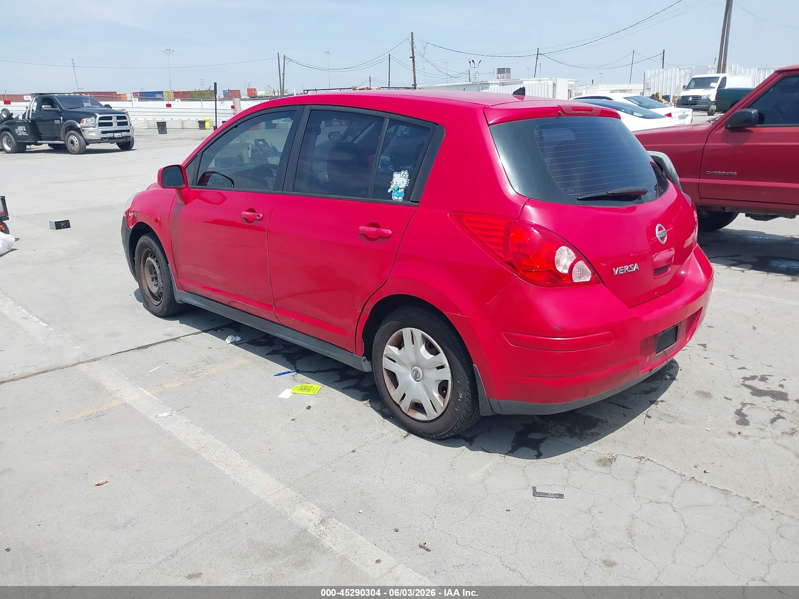 2012 Nissan Versa 1.8 S Red vin: 3N1BC1CP6CK286676