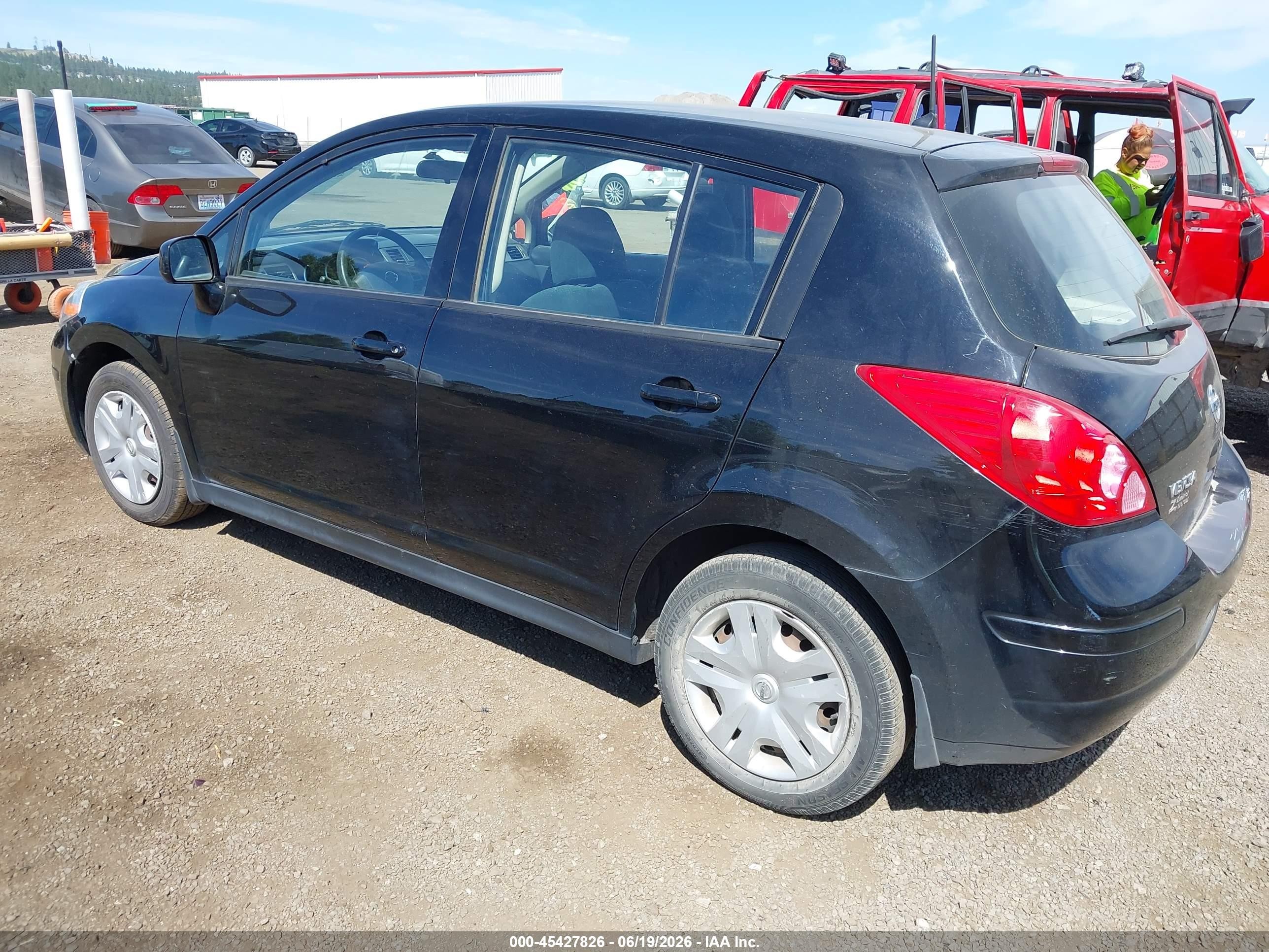 2012 Nissan Versa 1.8 S Black vin: 3N1BC1CP6CL361841