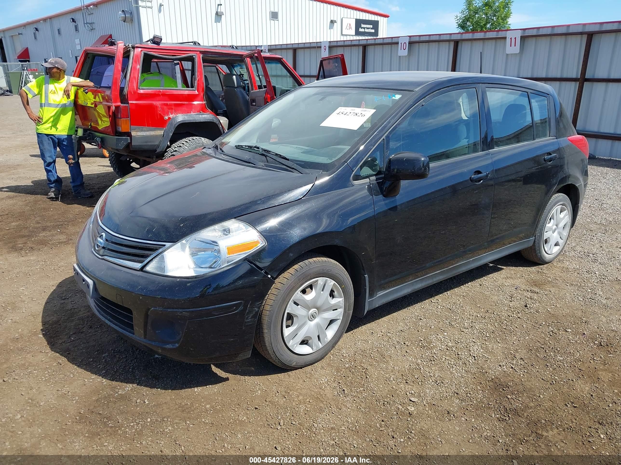 2012 Nissan Versa 1.8 S Black vin: 3N1BC1CP6CL361841