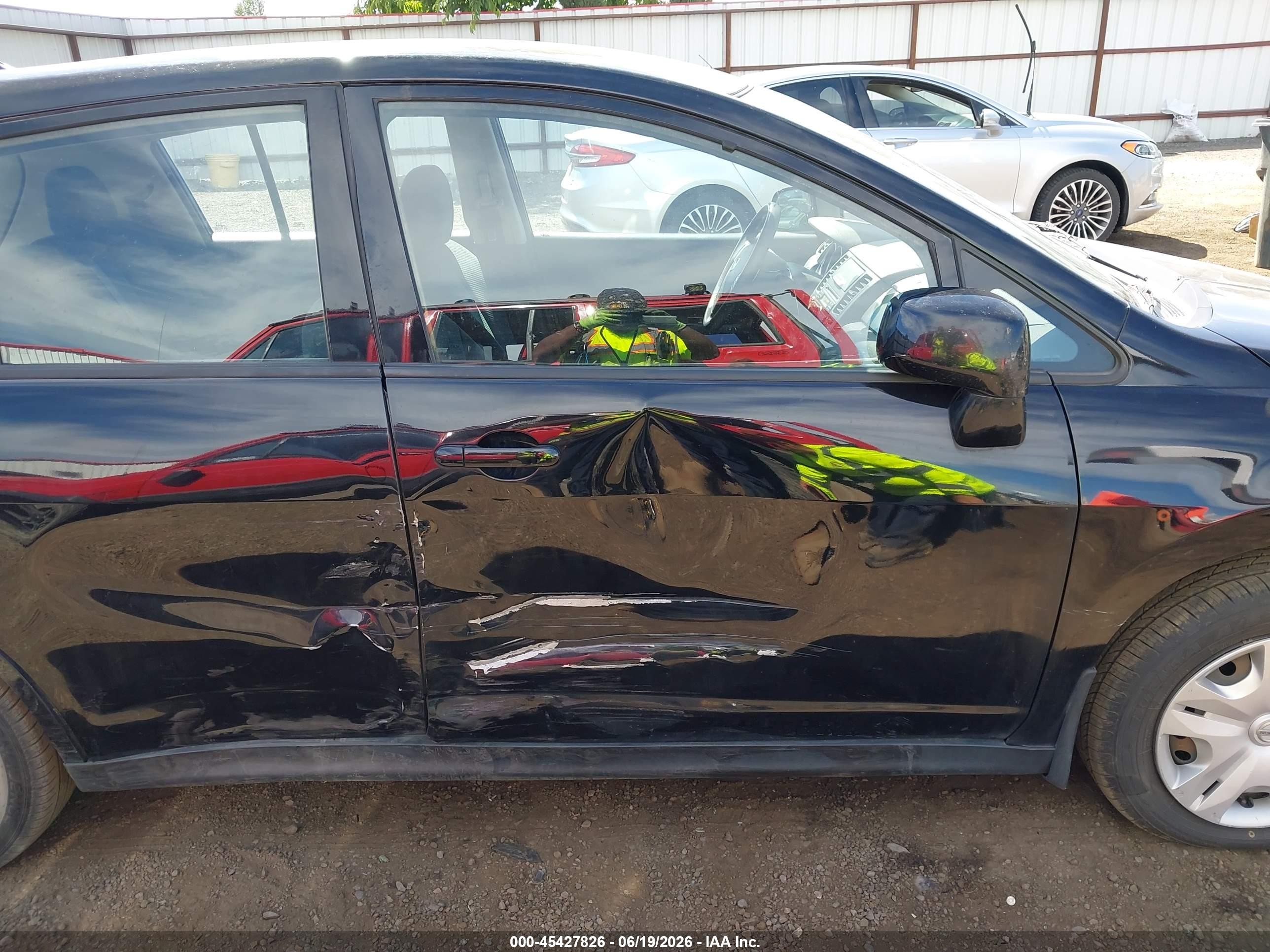 2012 Nissan Versa 1.8 S Black vin: 3N1BC1CP6CL361841