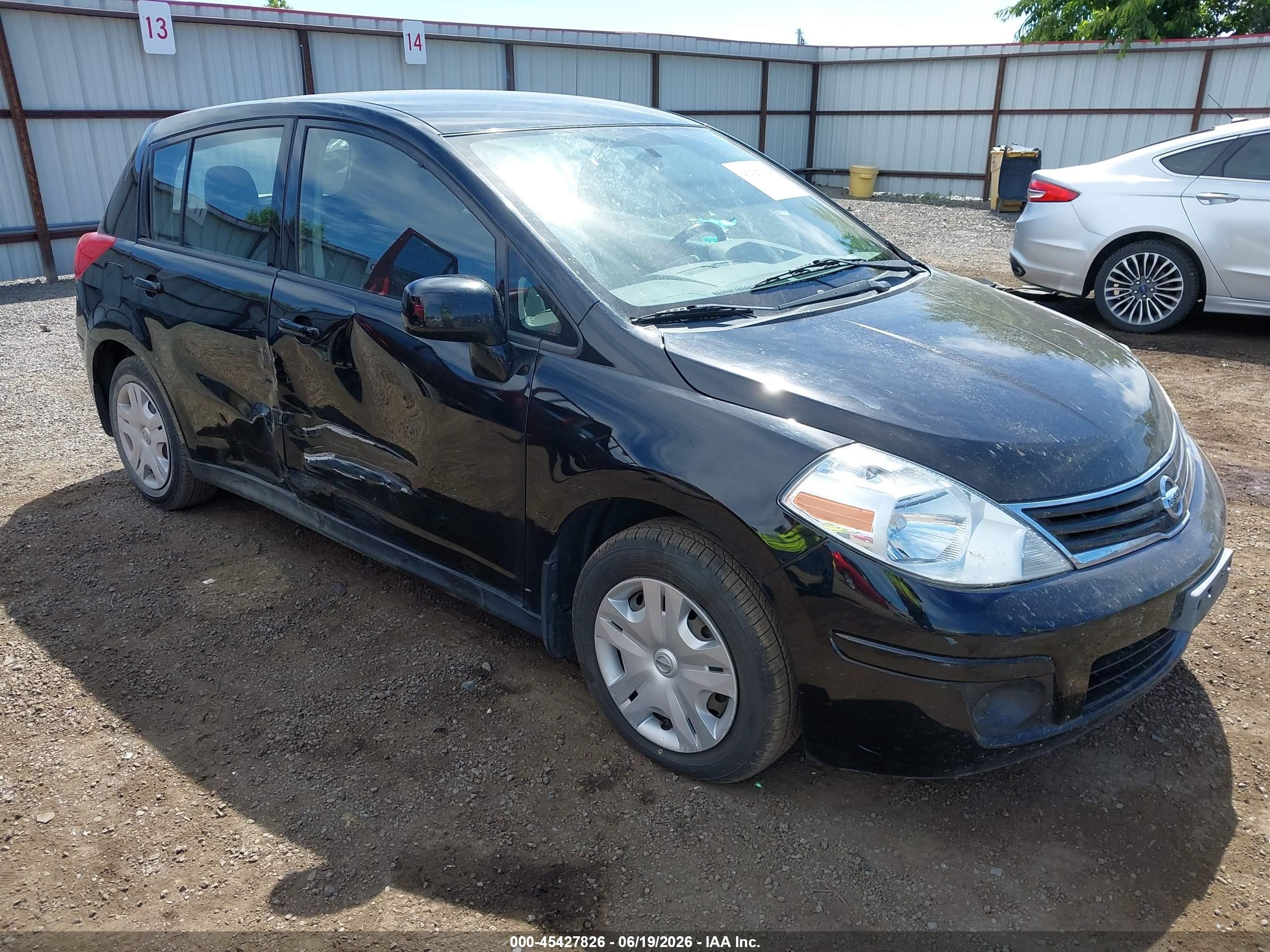 2012 Nissan Versa 1.8 S Black vin: 3N1BC1CP6CL361841