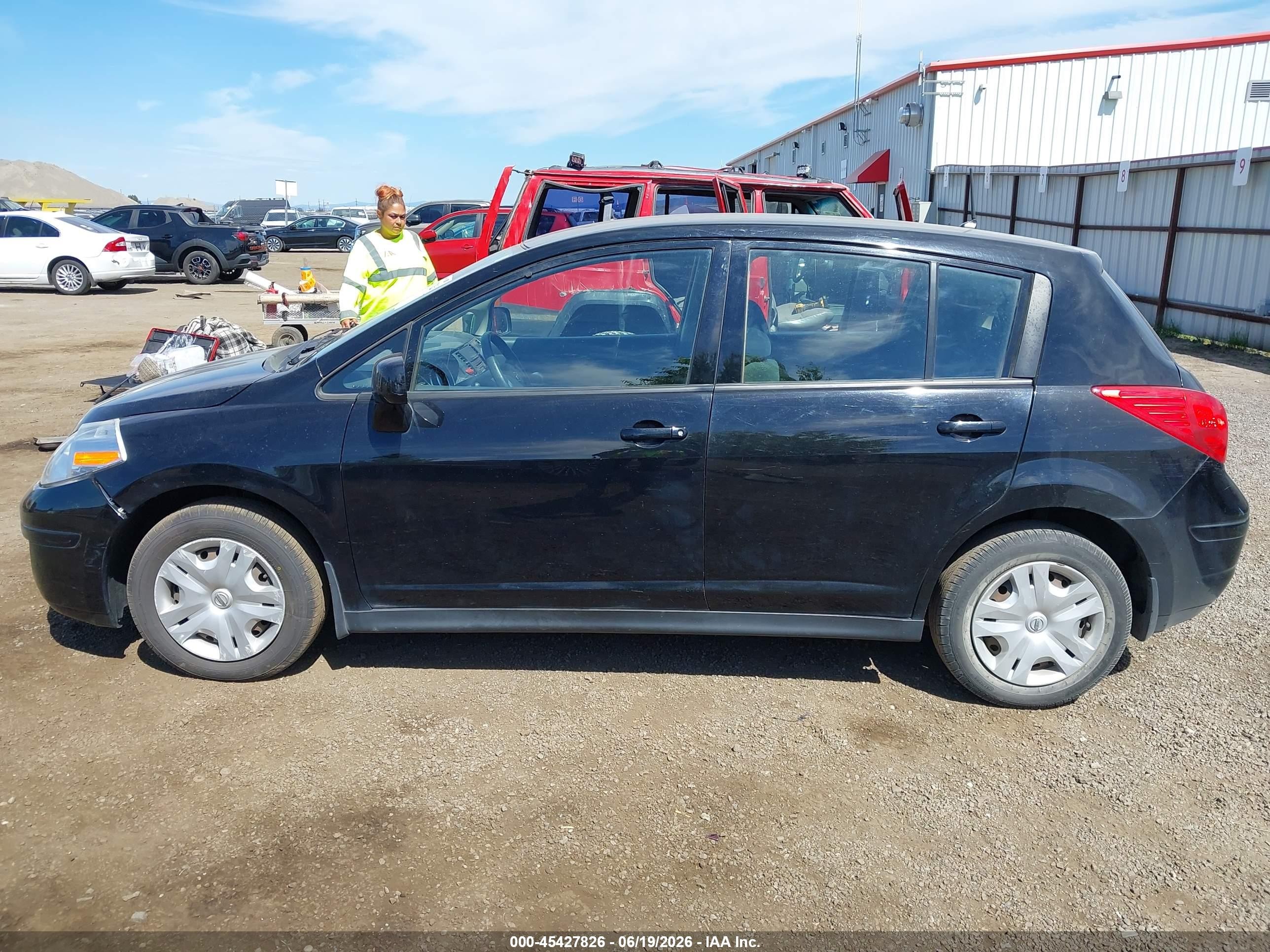 2012 Nissan Versa 1.8 S Black vin: 3N1BC1CP6CL361841