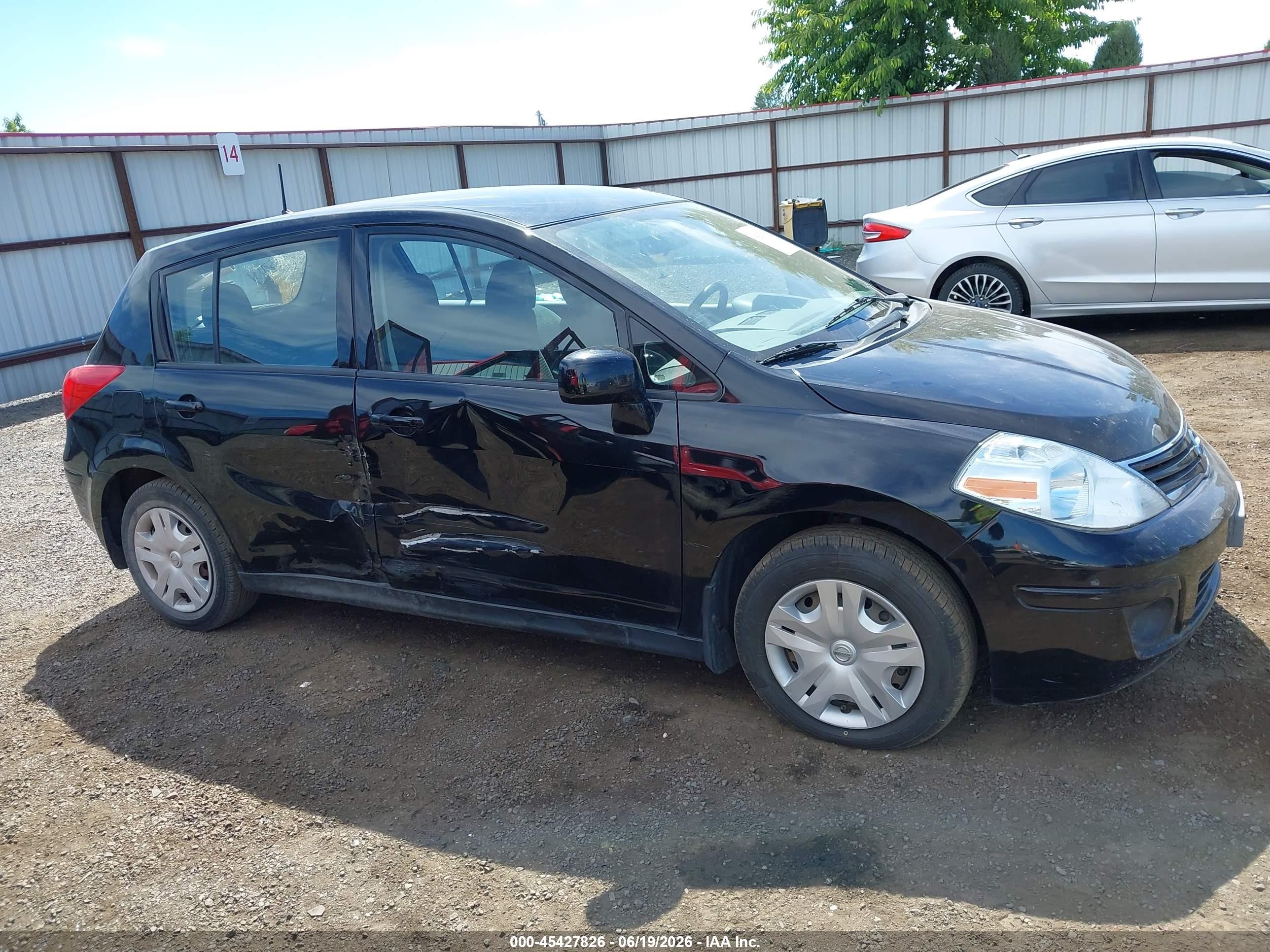 2012 Nissan Versa 1.8 S Black vin: 3N1BC1CP6CL361841