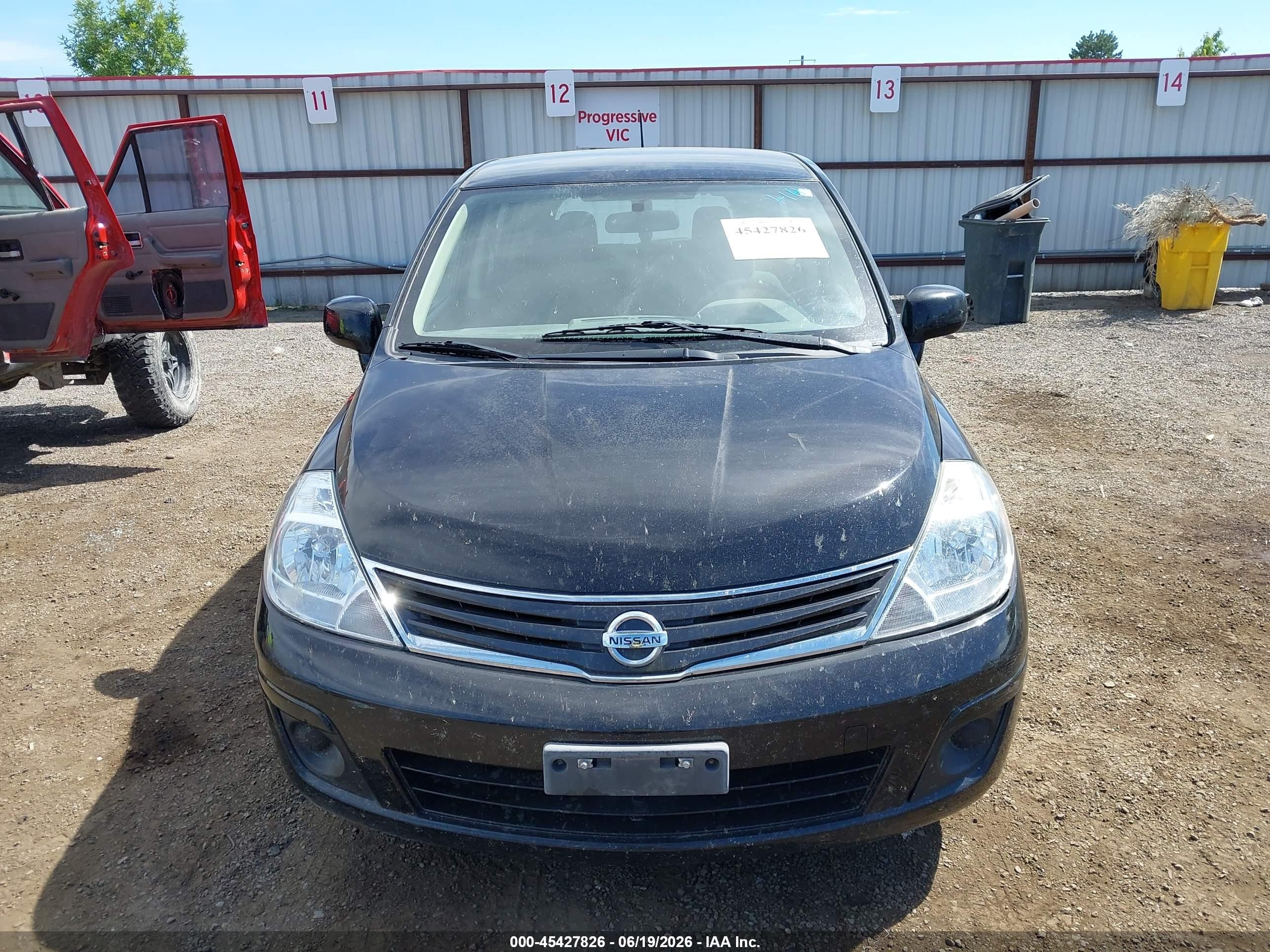 2012 Nissan Versa 1.8 S Black vin: 3N1BC1CP6CL361841