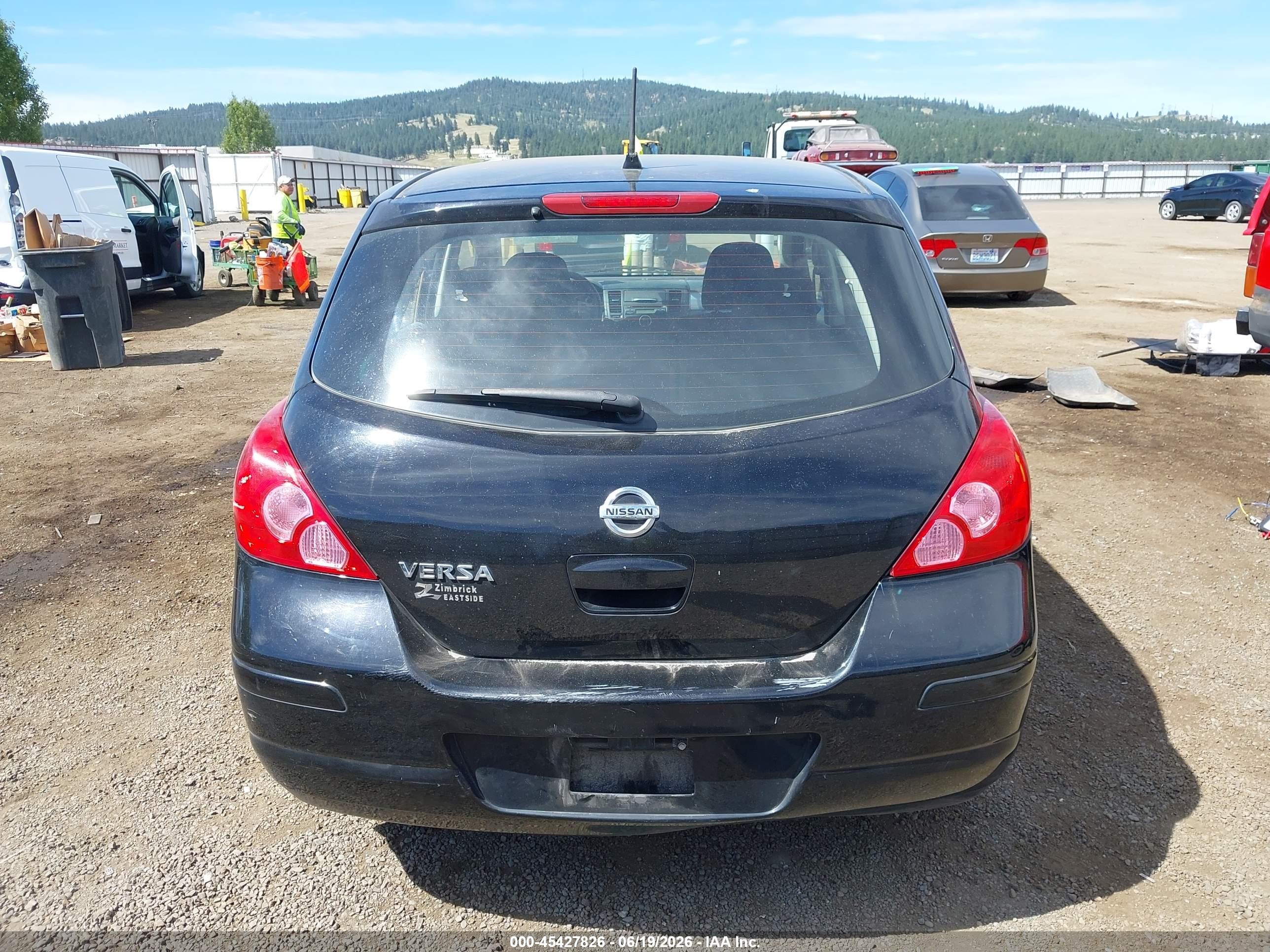 2012 Nissan Versa 1.8 S Black vin: 3N1BC1CP6CL361841