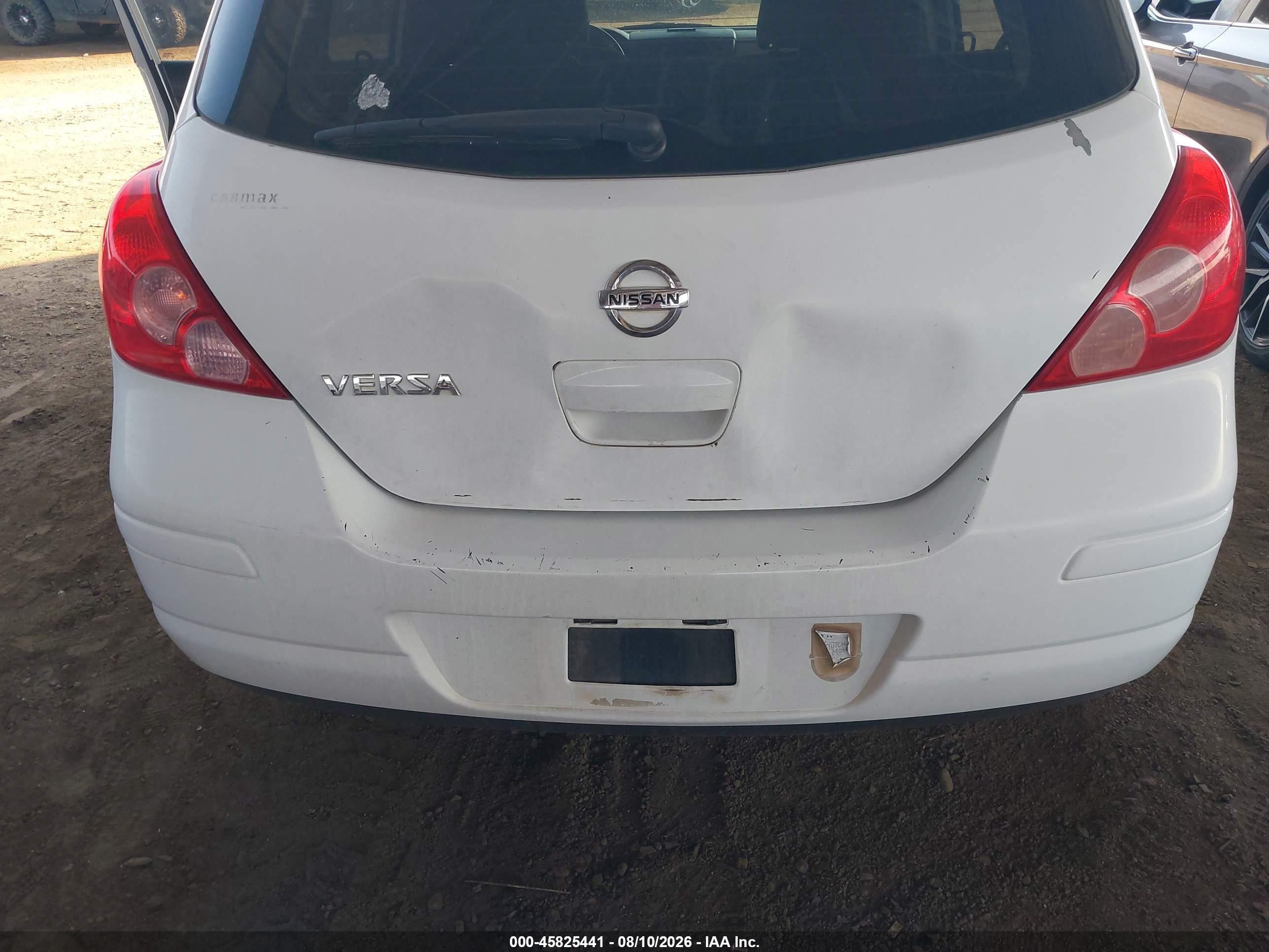 2012 Nissan Versa 1.8 S White vin: 3N1BC1CP6CL363394